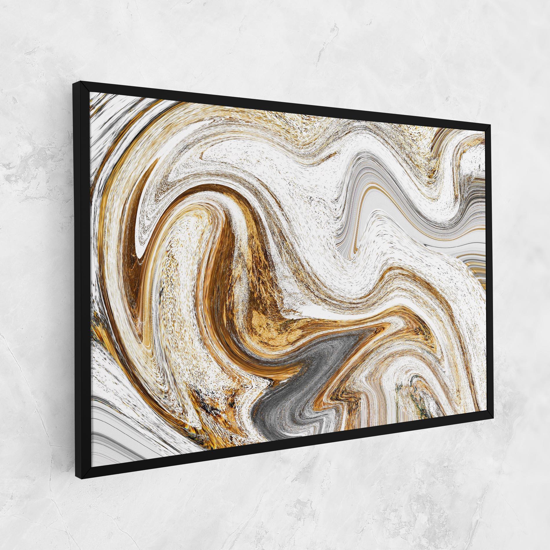 Vászonkép Gold White Liquid mockup 1