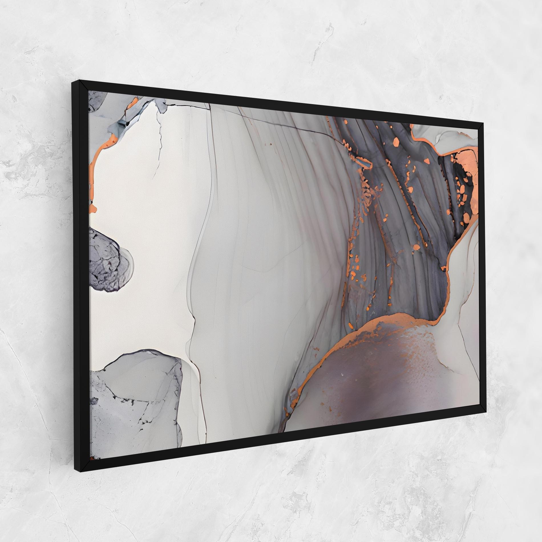 Vászonkép Grey Pink Liquid Marble mockup 1