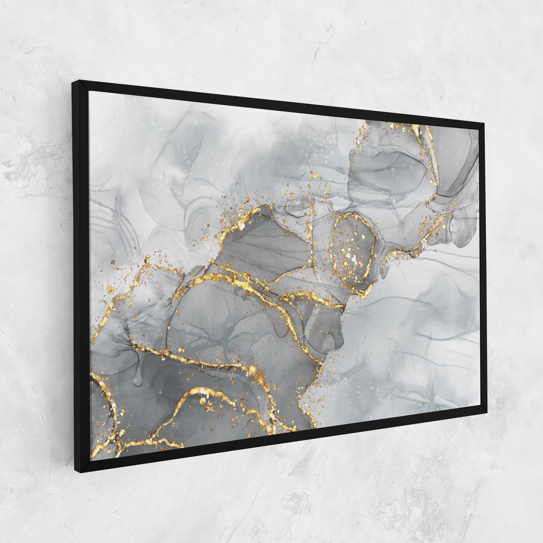 Vászonkép White Ink Marble mockup 1