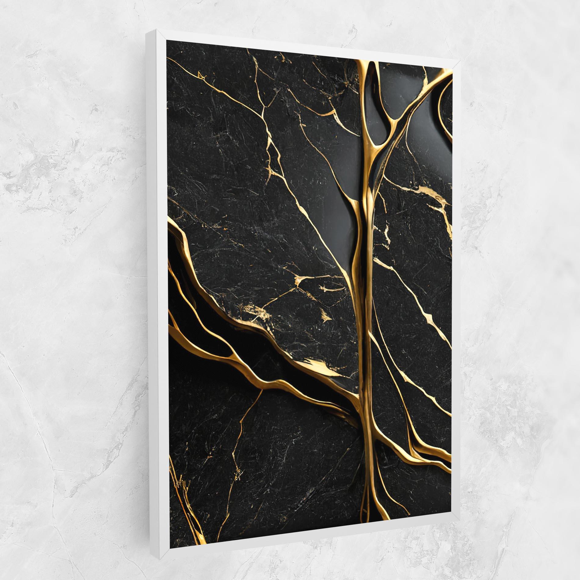 Vászonkép Black Square Marble mockup 1