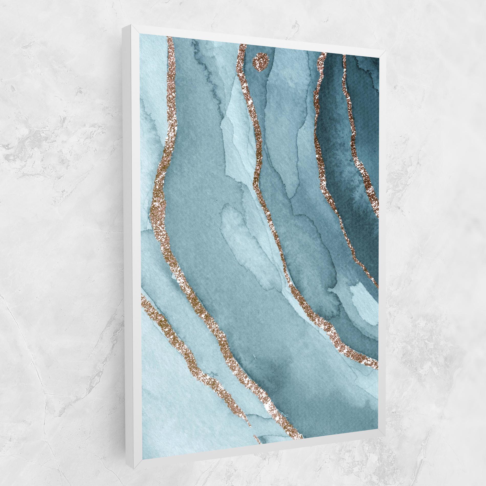 Vászonkép Blue Golden Glitter mockup 1