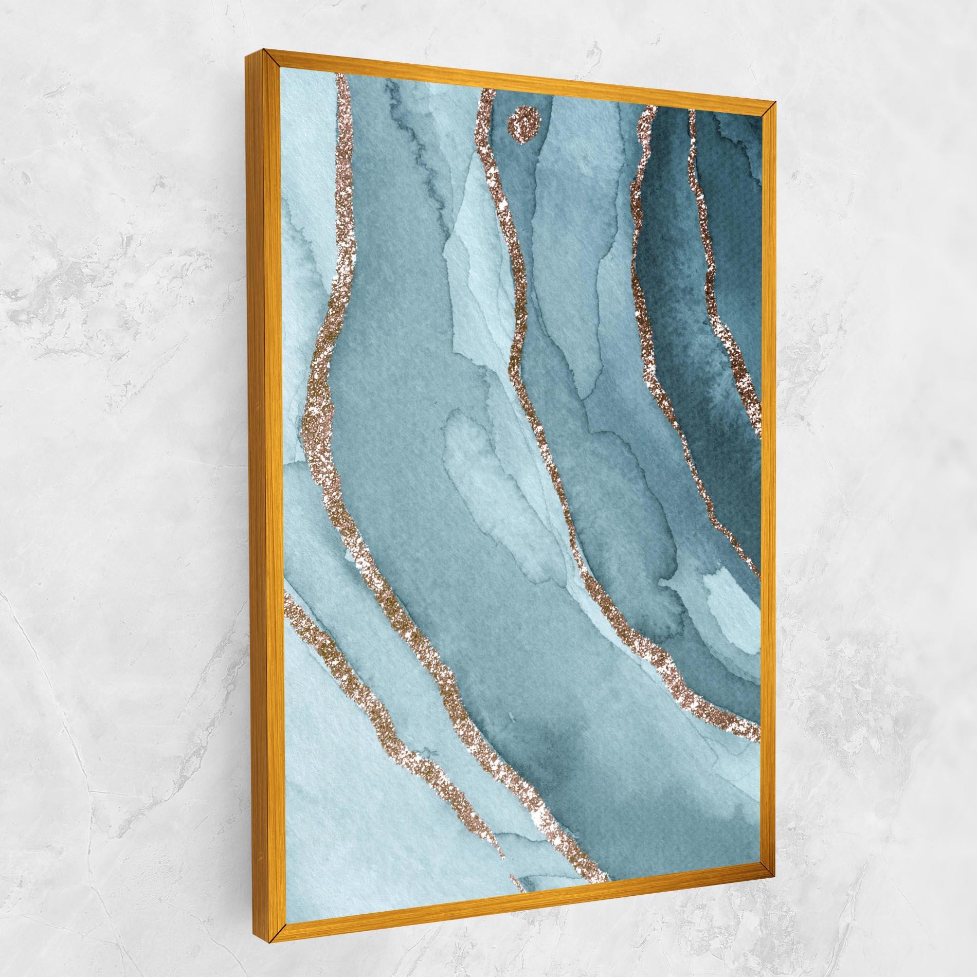 Vászonkép Blue Golden Glitter mockup 1