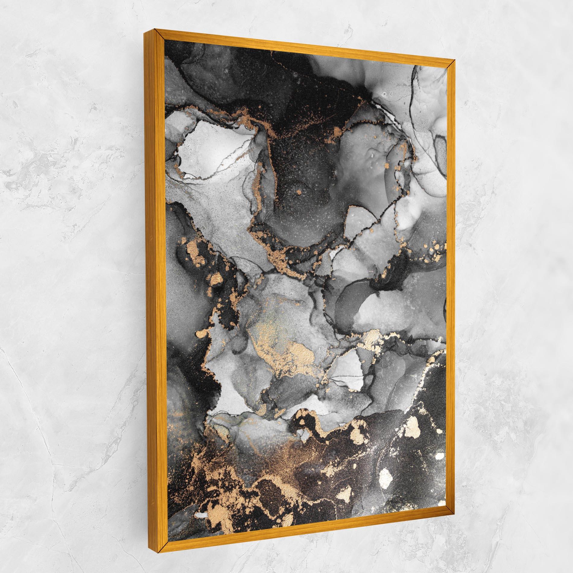 Vászonkép Grey Gold Marble mockup 1