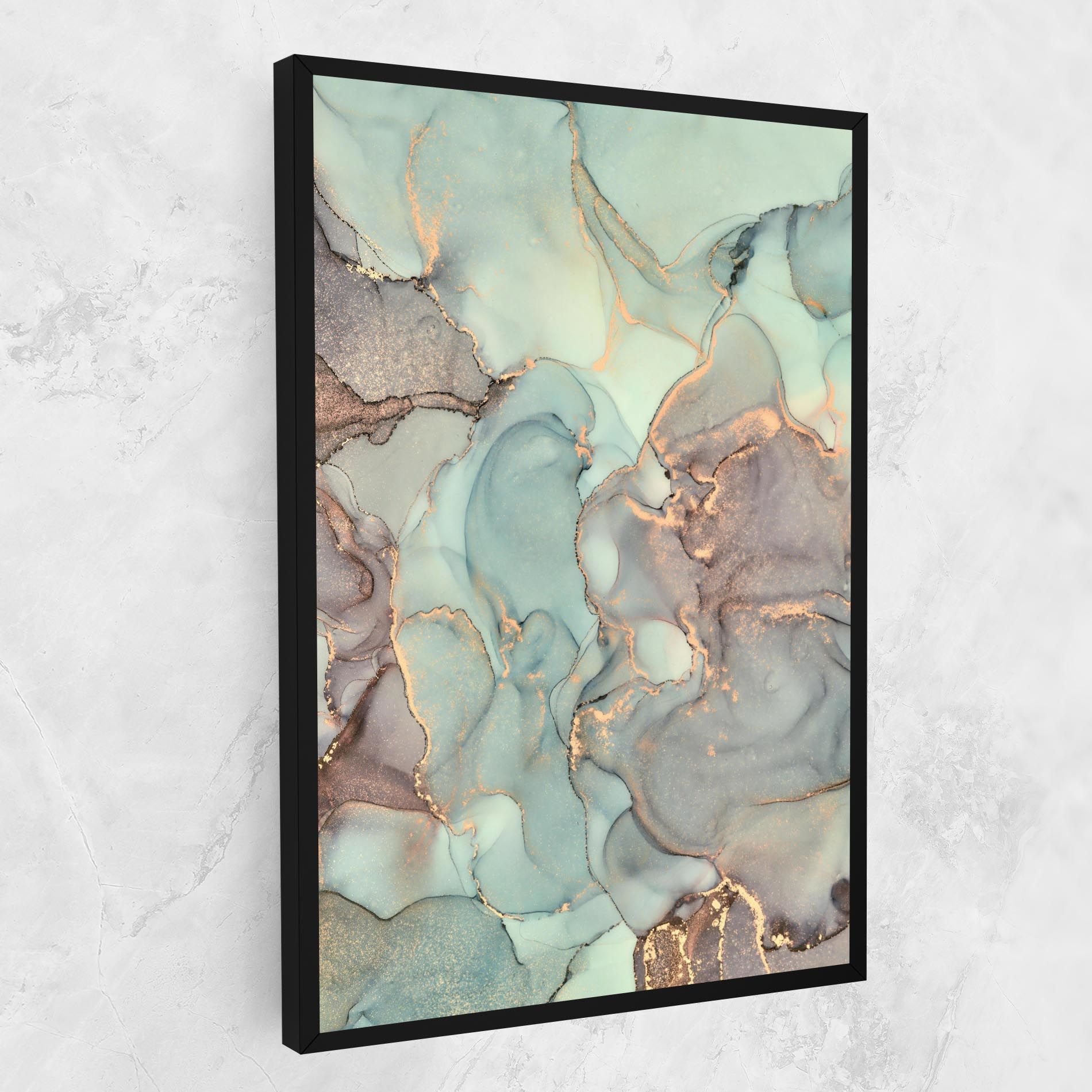 Abstract Turquoise Marble mockup 1