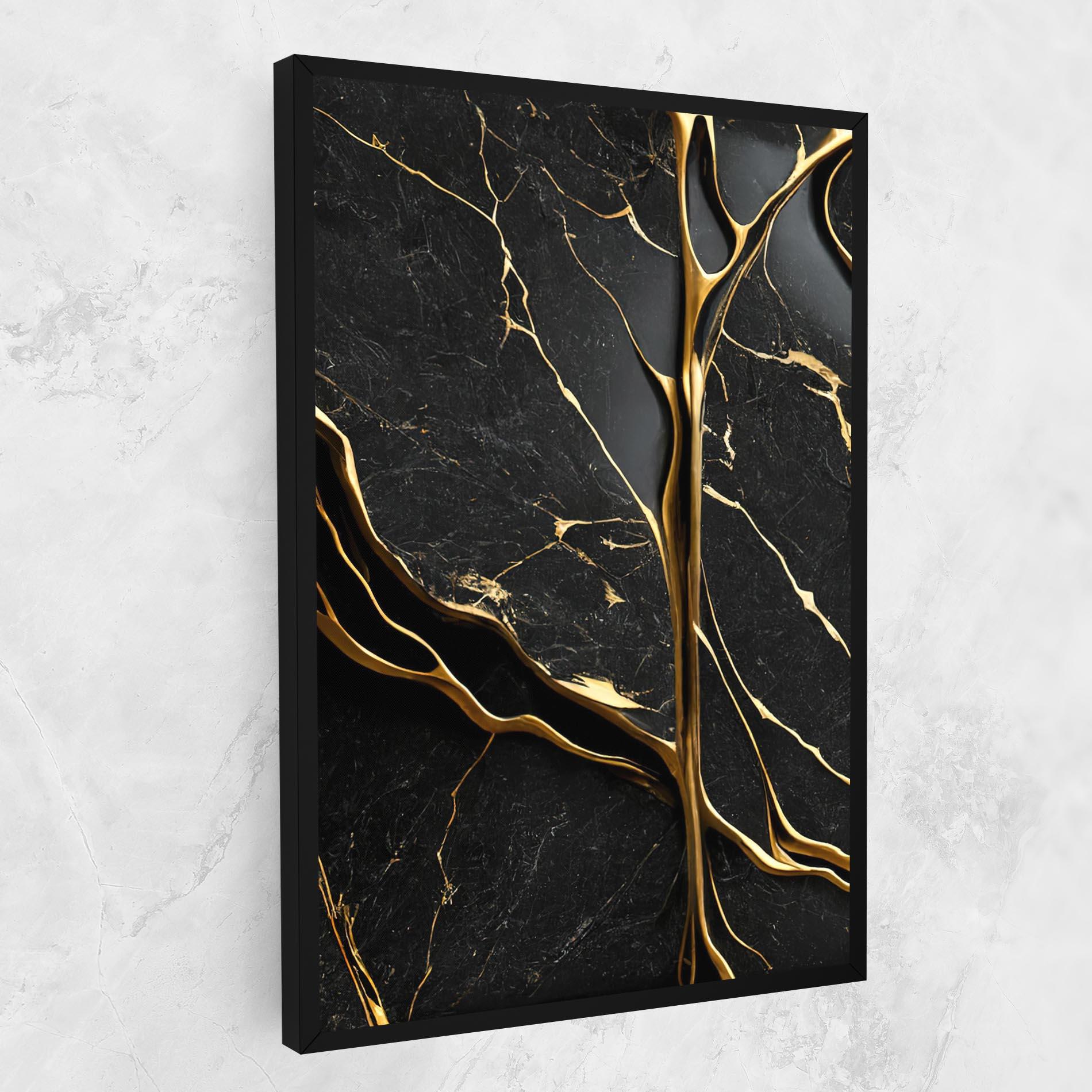 Vászonkép Black Square Marble mockup 1