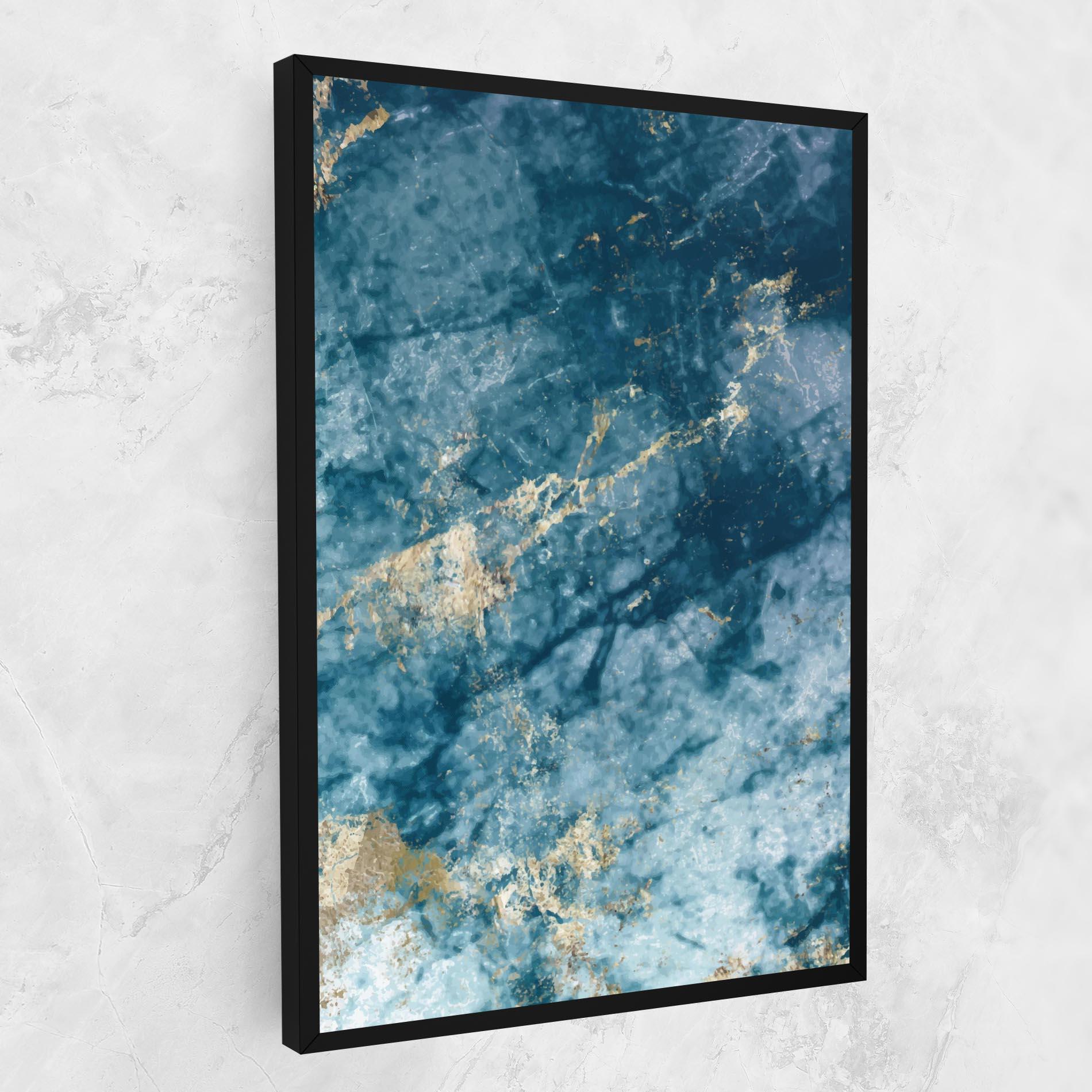 Vászonkép Blue Water Marble mockup 1
