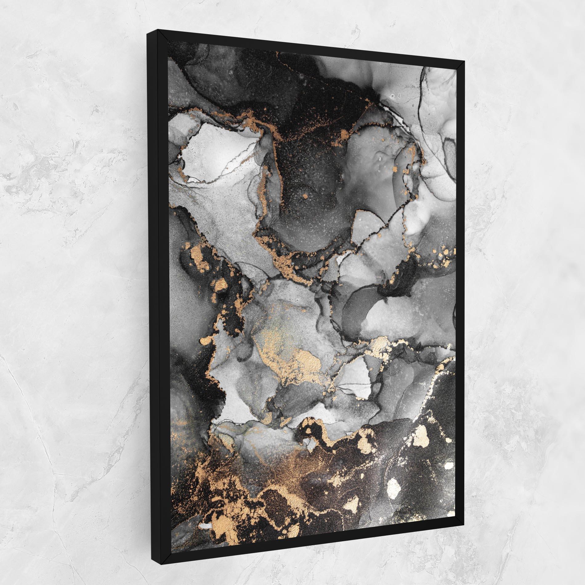 Vászonkép Grey Gold Marble mockup 1