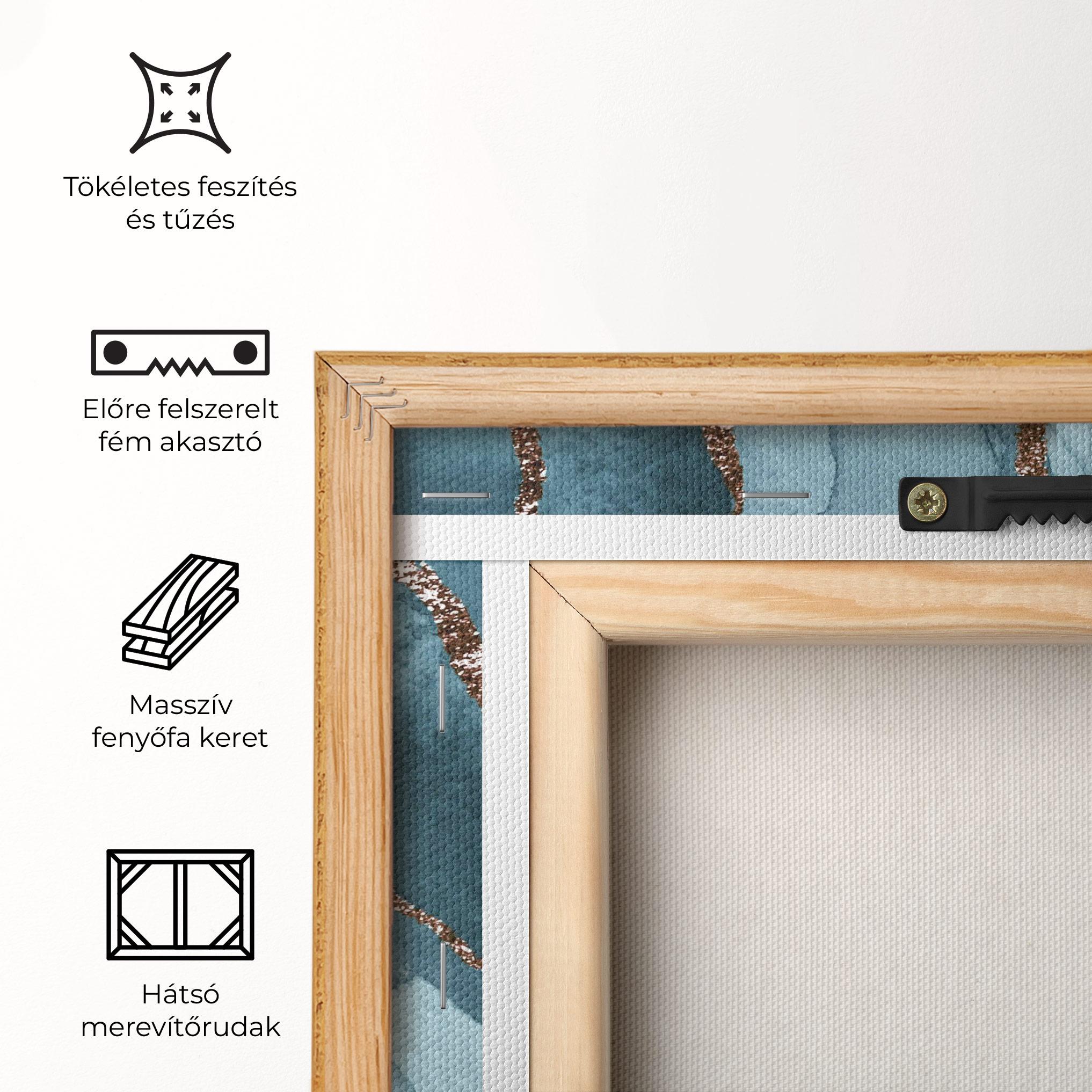 Vászonkép Blue Golden Glitter mockup 5