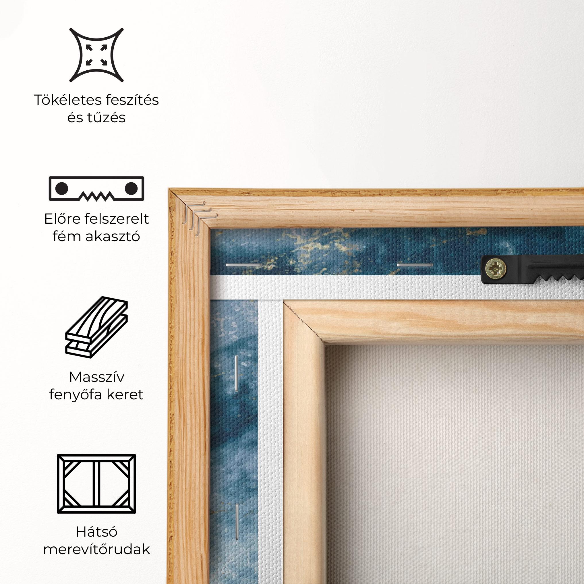 Vászonkép Blue Water Marble mockup 5