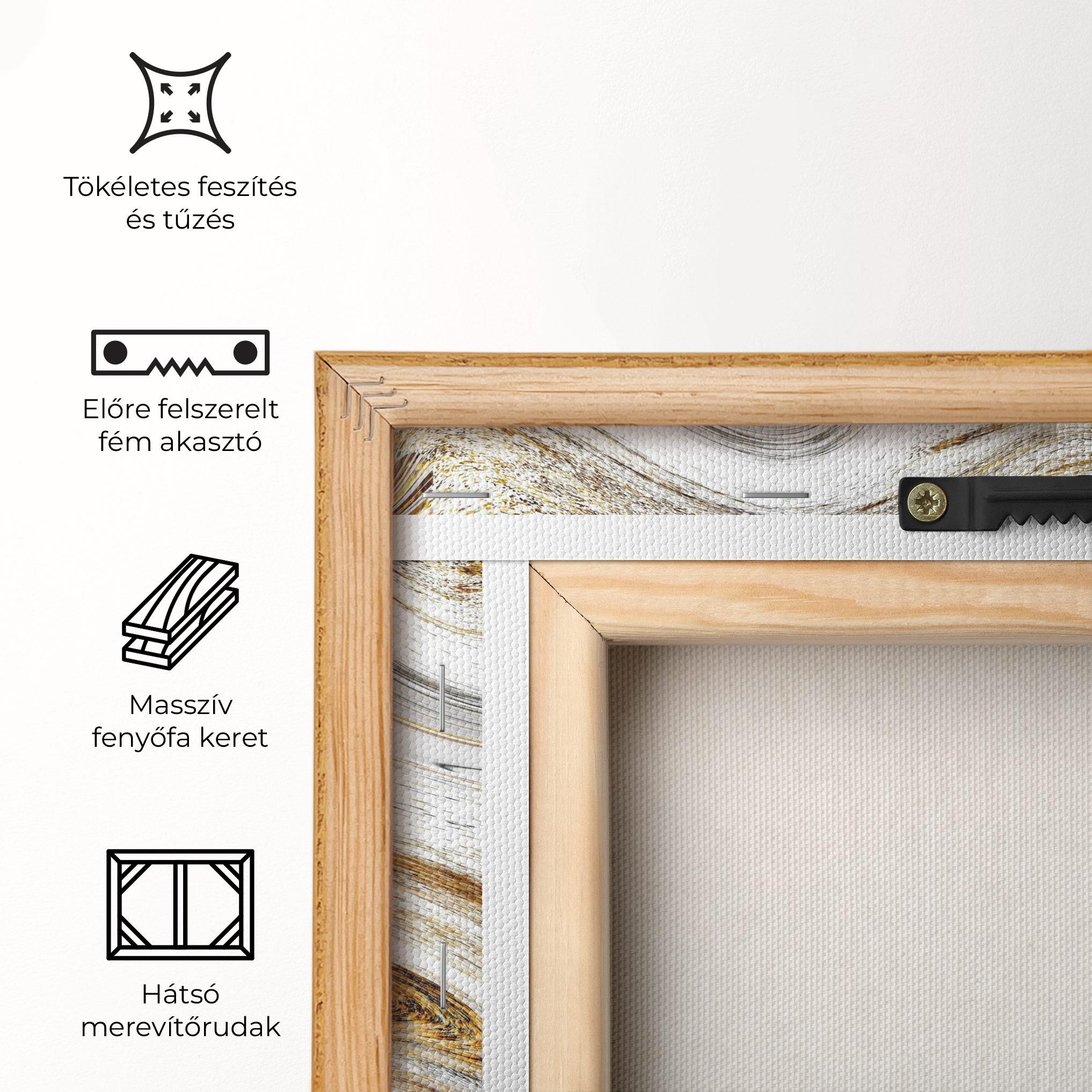 Vászonkép Gold White Liquid mockup 5