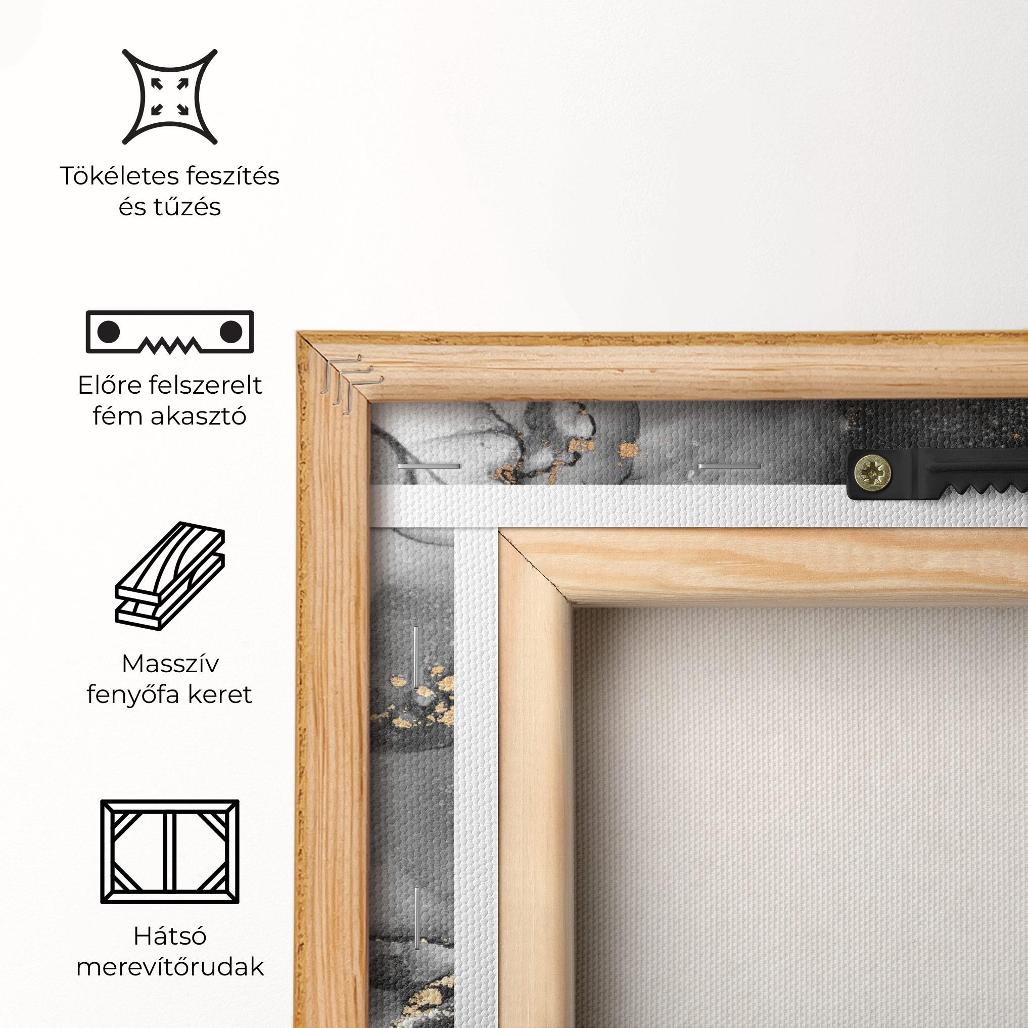 Vászonkép Grey Gold Marble mockup 5