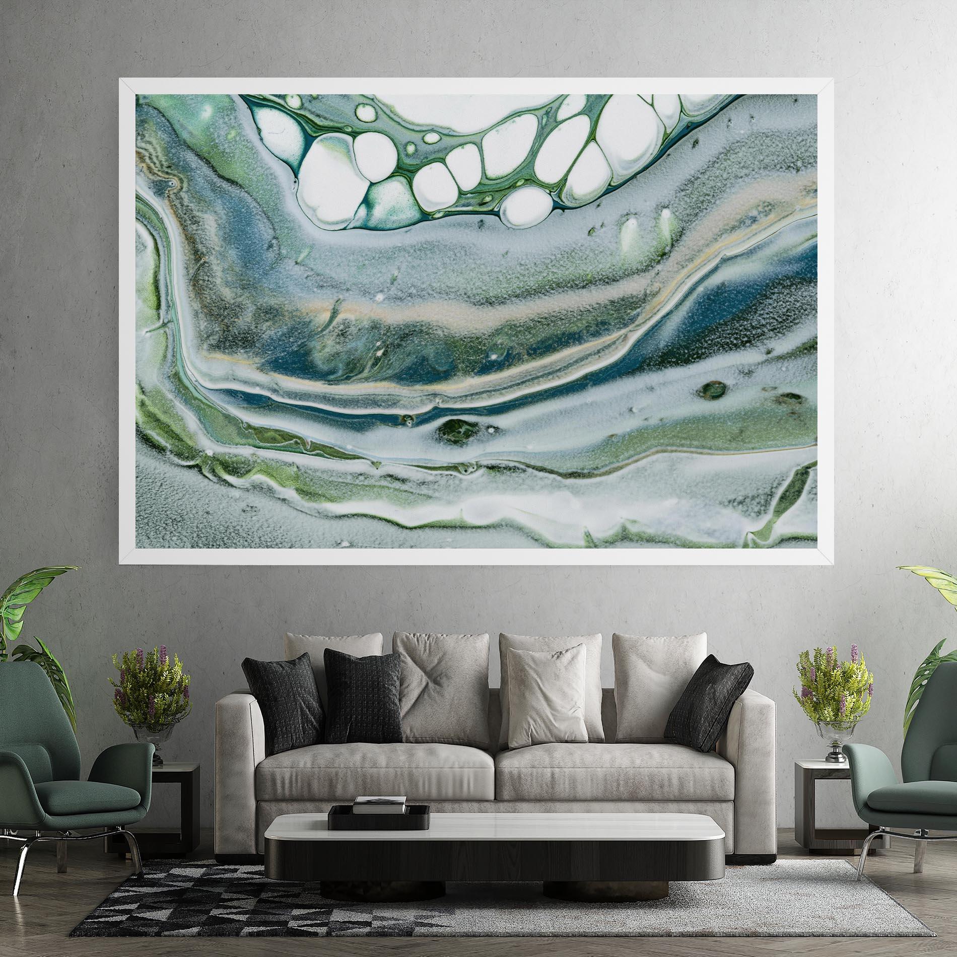 Vászonkép Dark Green Liquid mockup 7