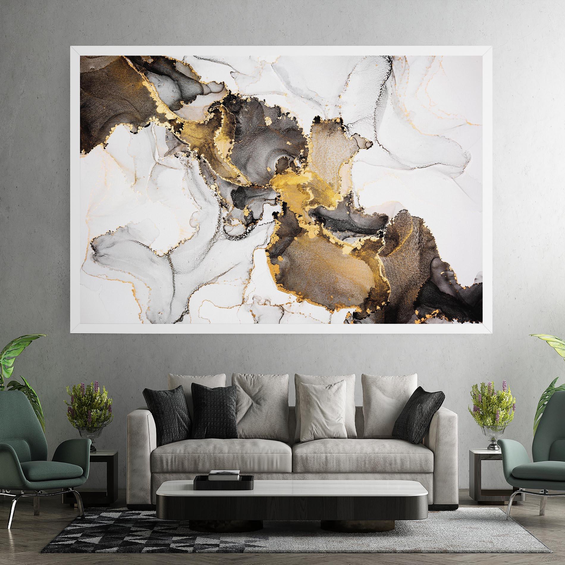 Vászonkép Golden Marble Shades mockup 7