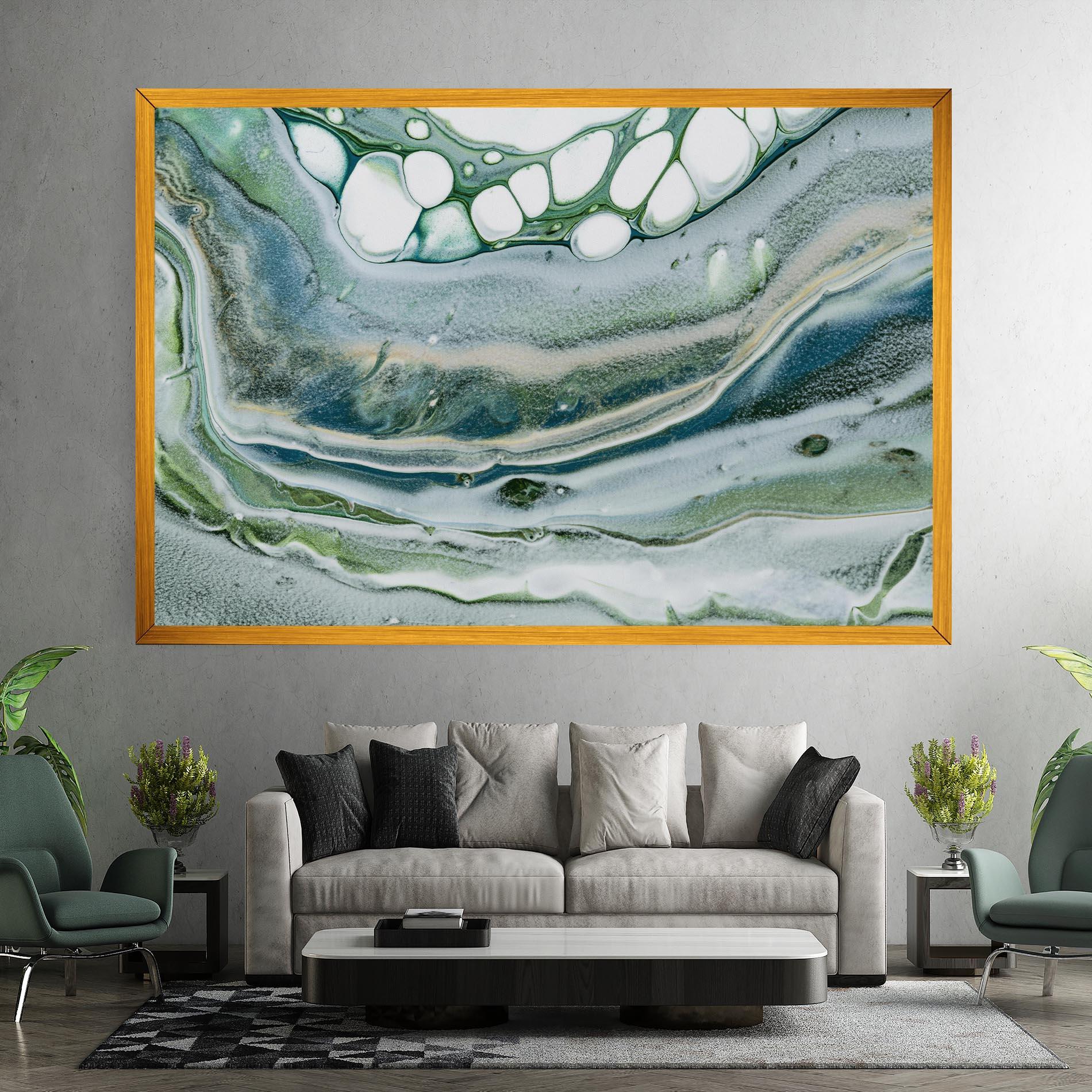 Vászonkép Dark Green Liquid mockup 7