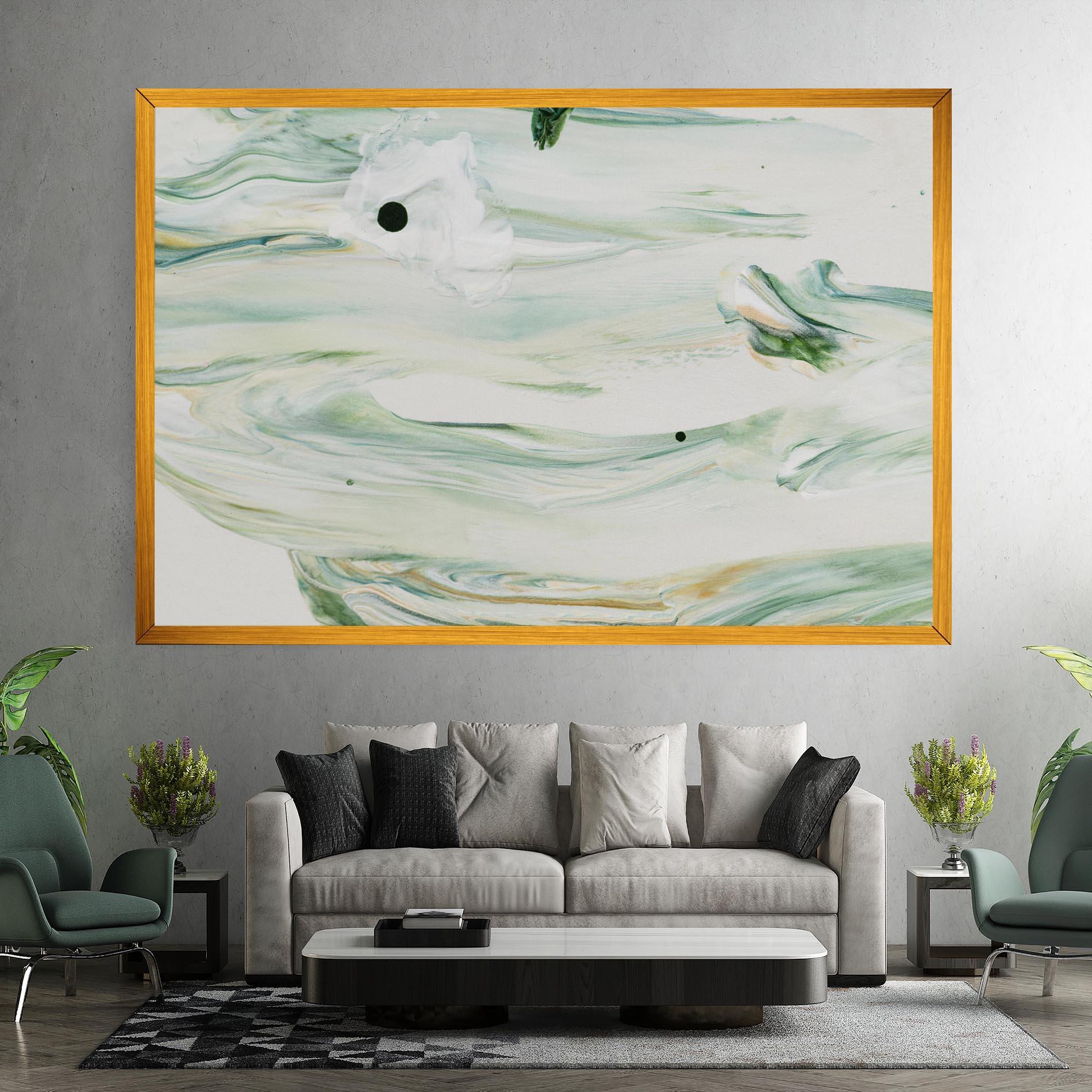 Vászonkép Light Green Painting mockup 7