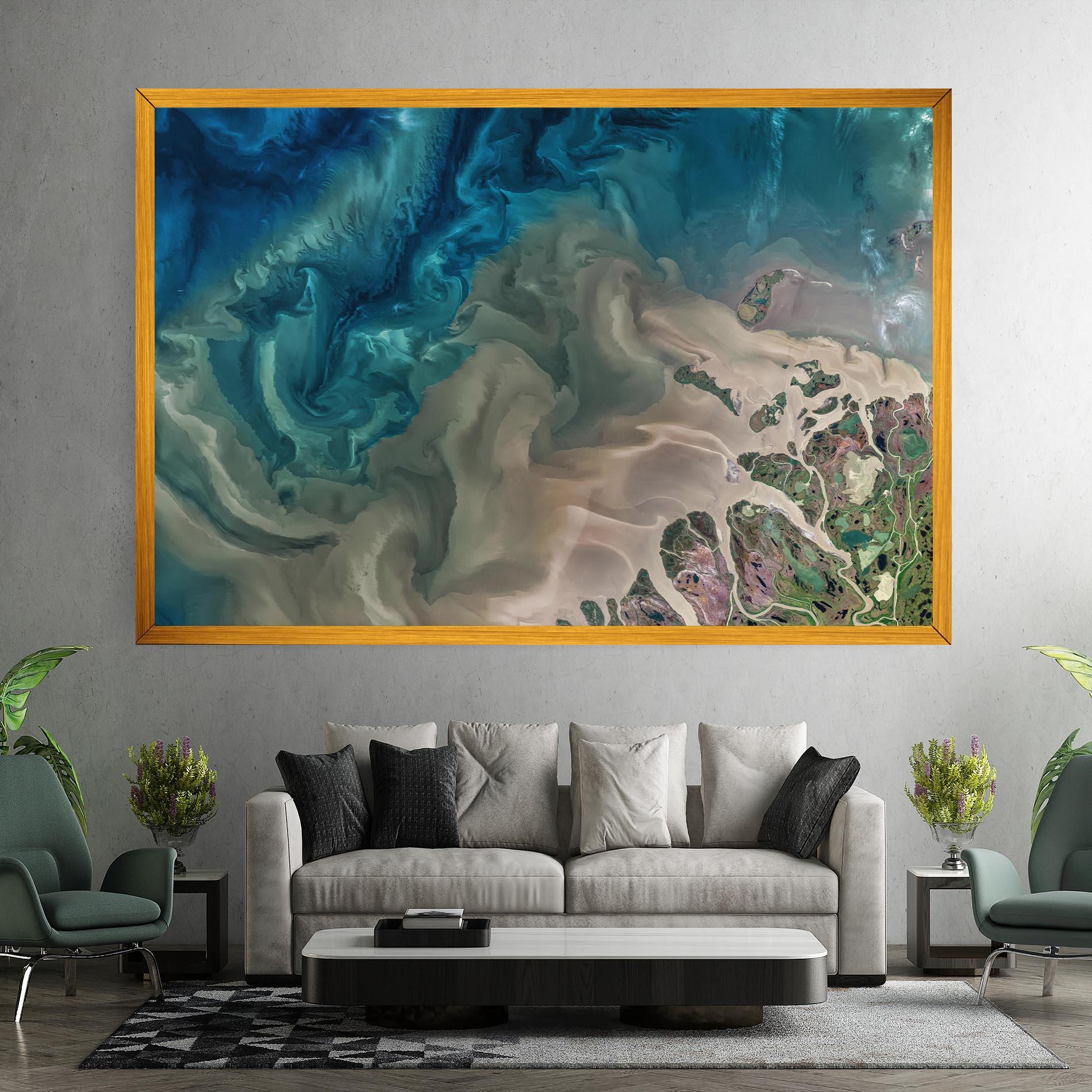 Vászonkép Ocean Blue Marble mockup 7