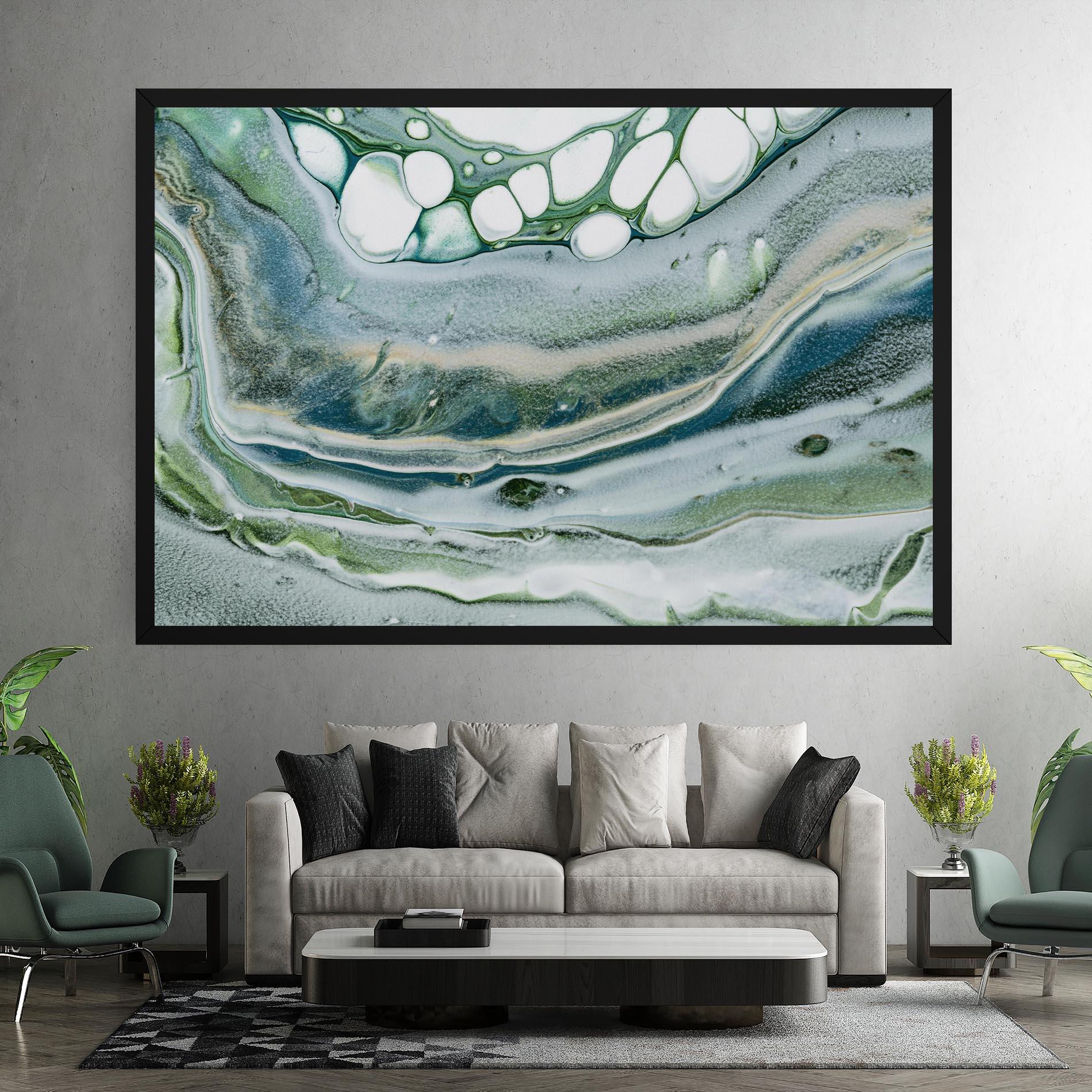 Vászonkép Dark Green Liquid mockup 7