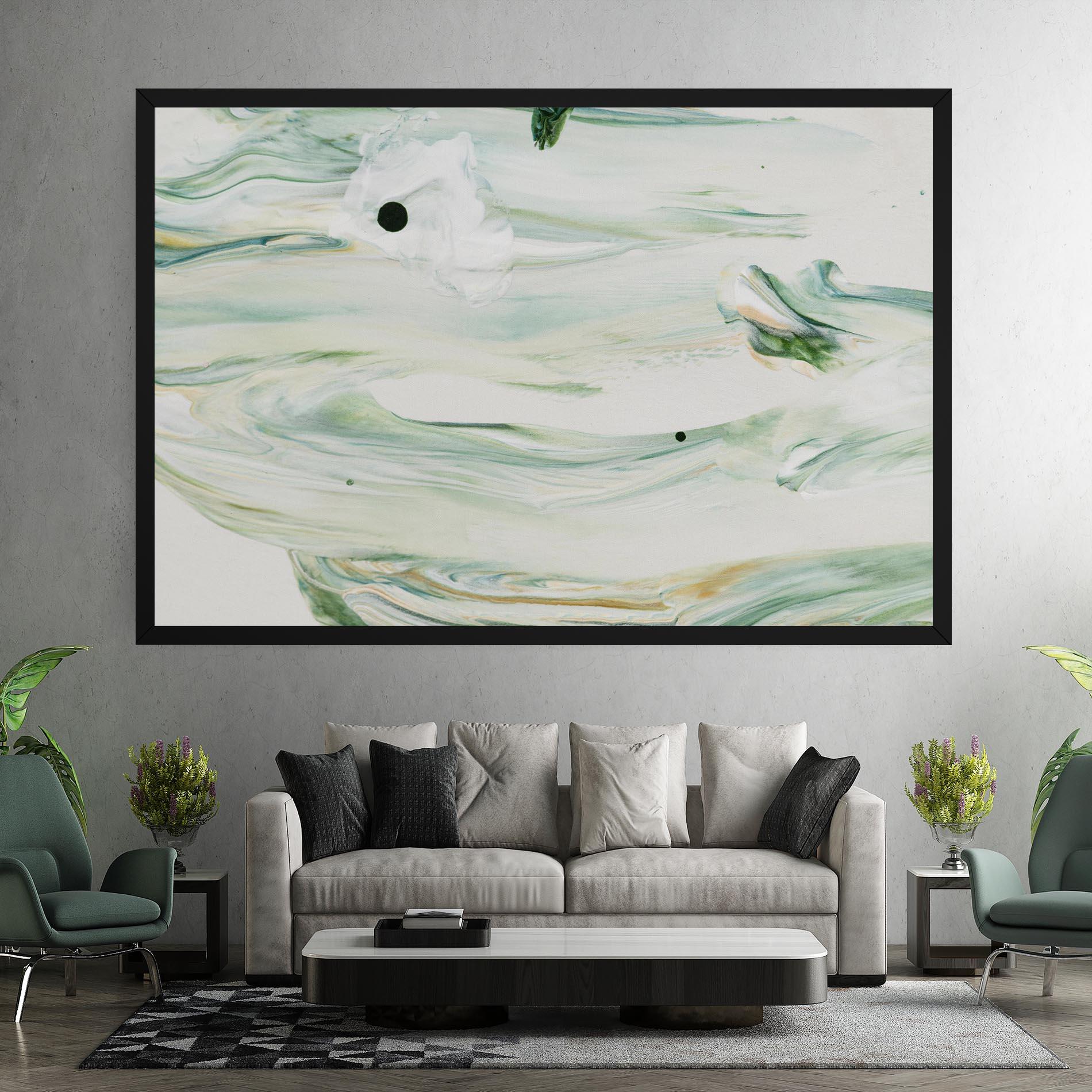 Vászonkép Light Green Painting mockup 7