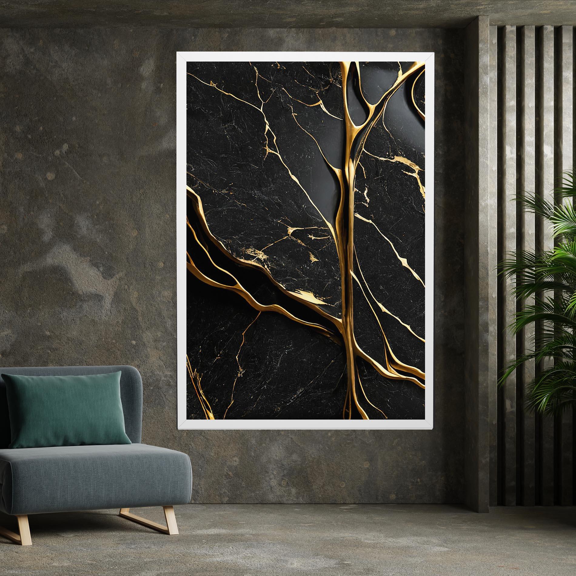 Vászonkép Black Square Marble mockup 7