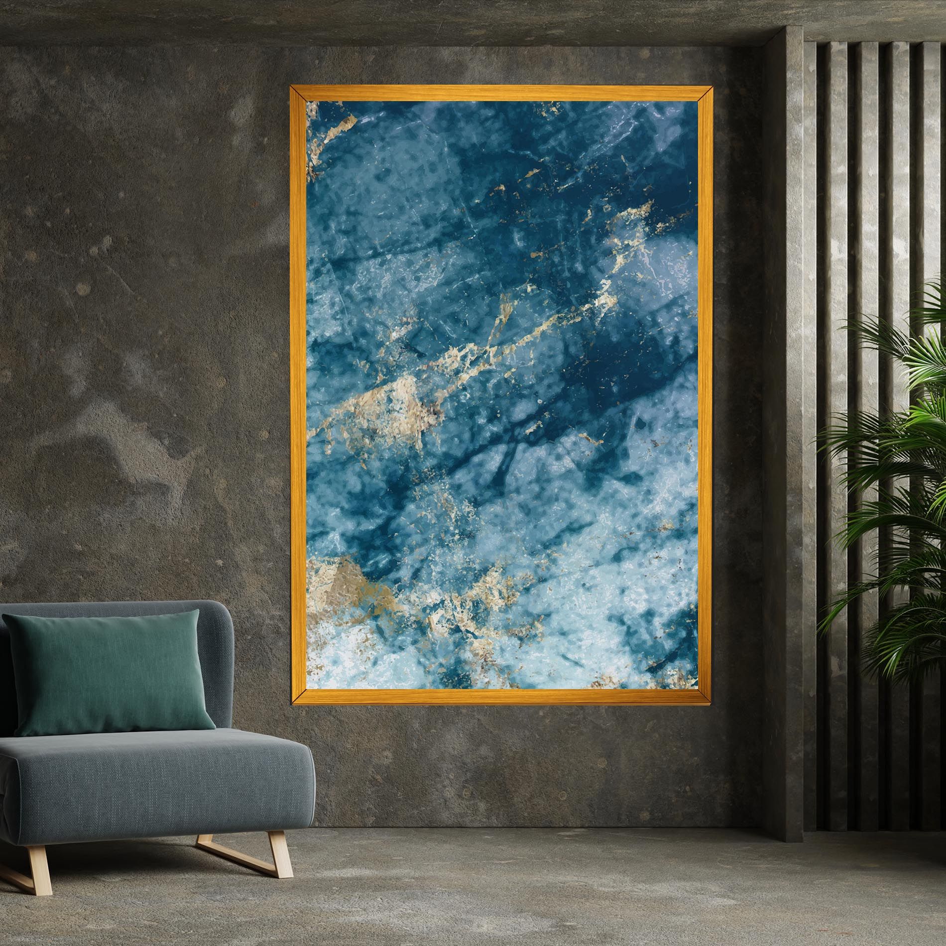 Blue Water Marble mockup 7