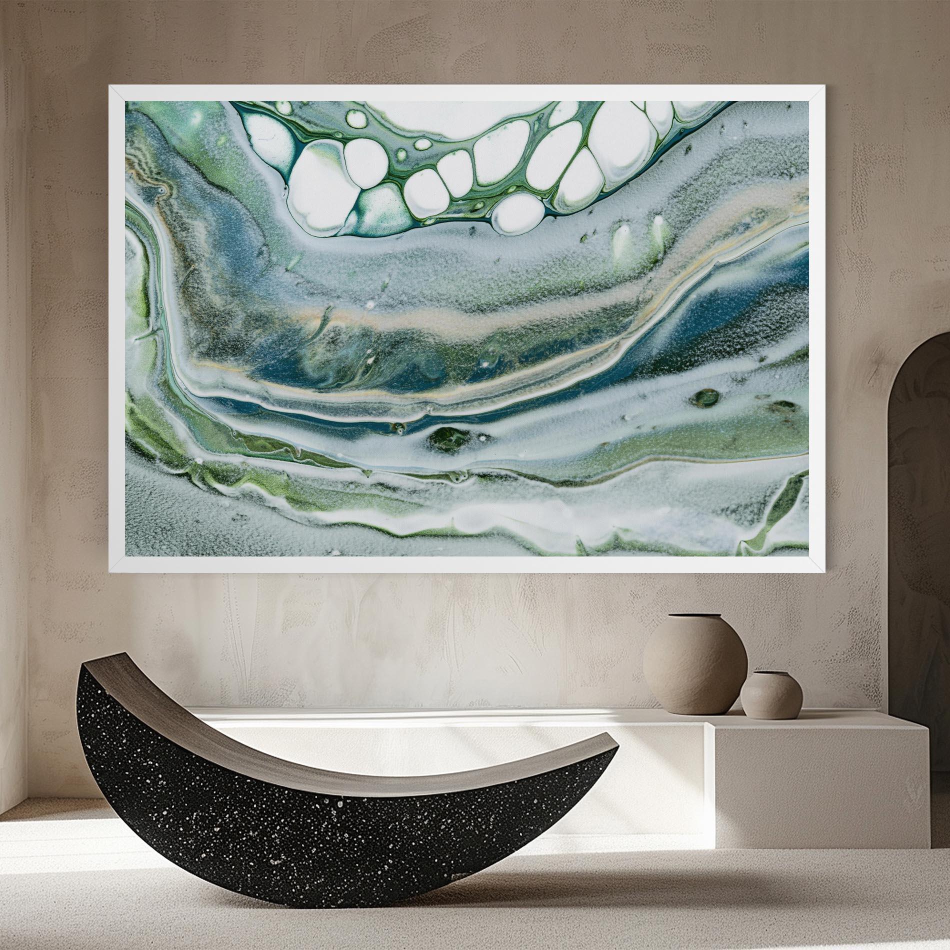 Vászonkép Dark Green Liquid mockup 8