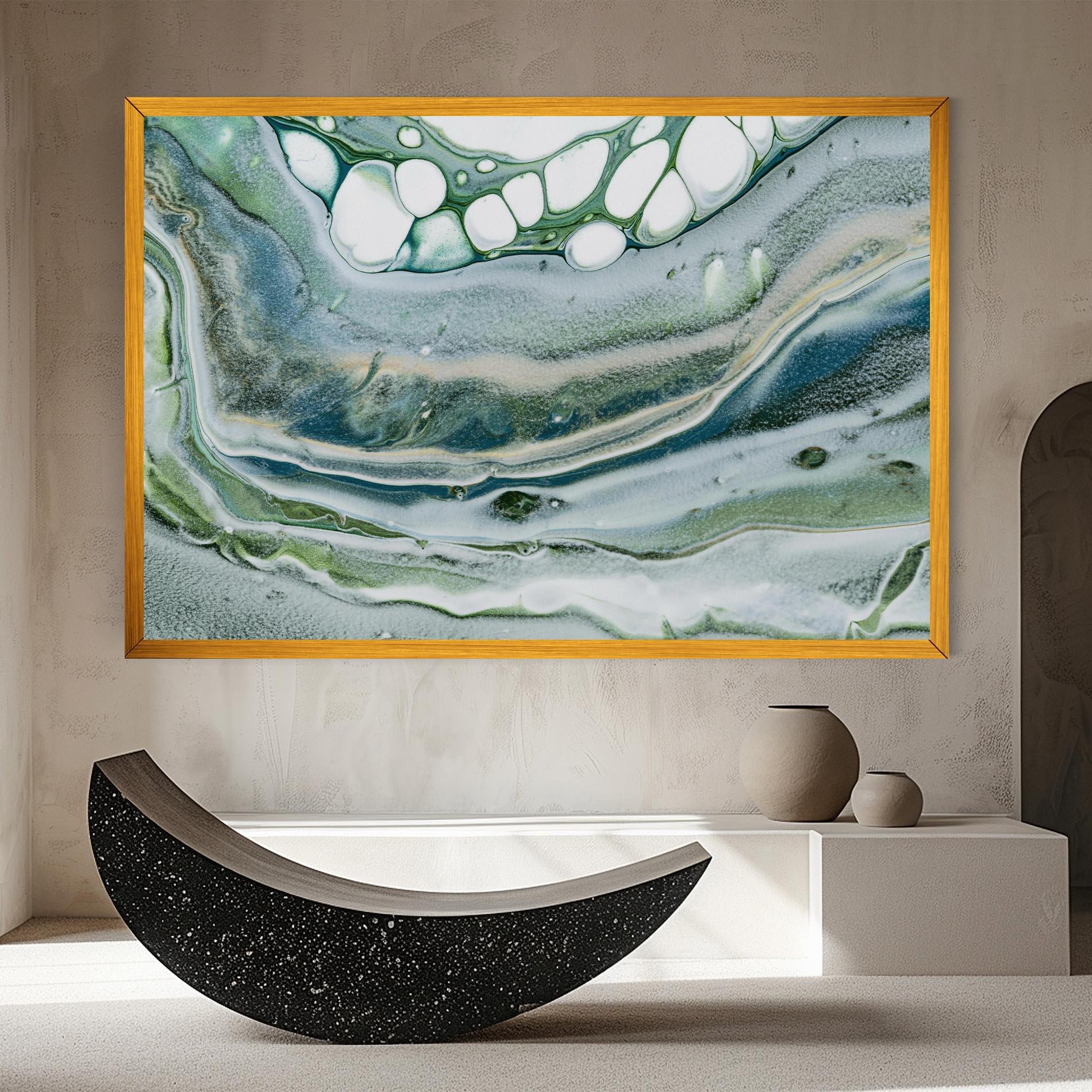 Vászonkép Dark Green Liquid mockup 8