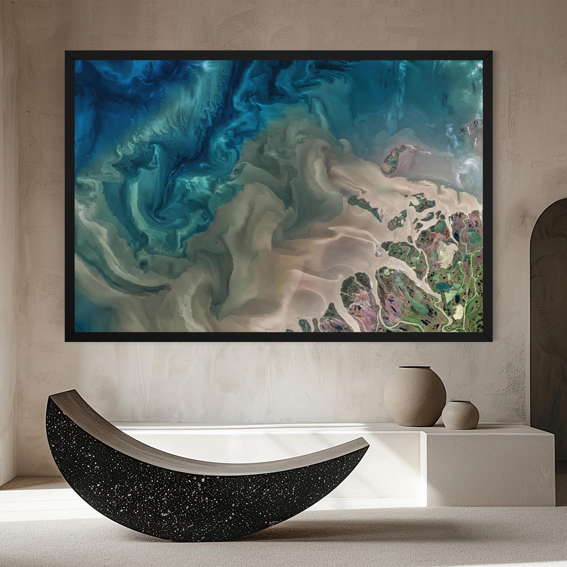 Vászonkép Ocean Blue Marble mockup 8