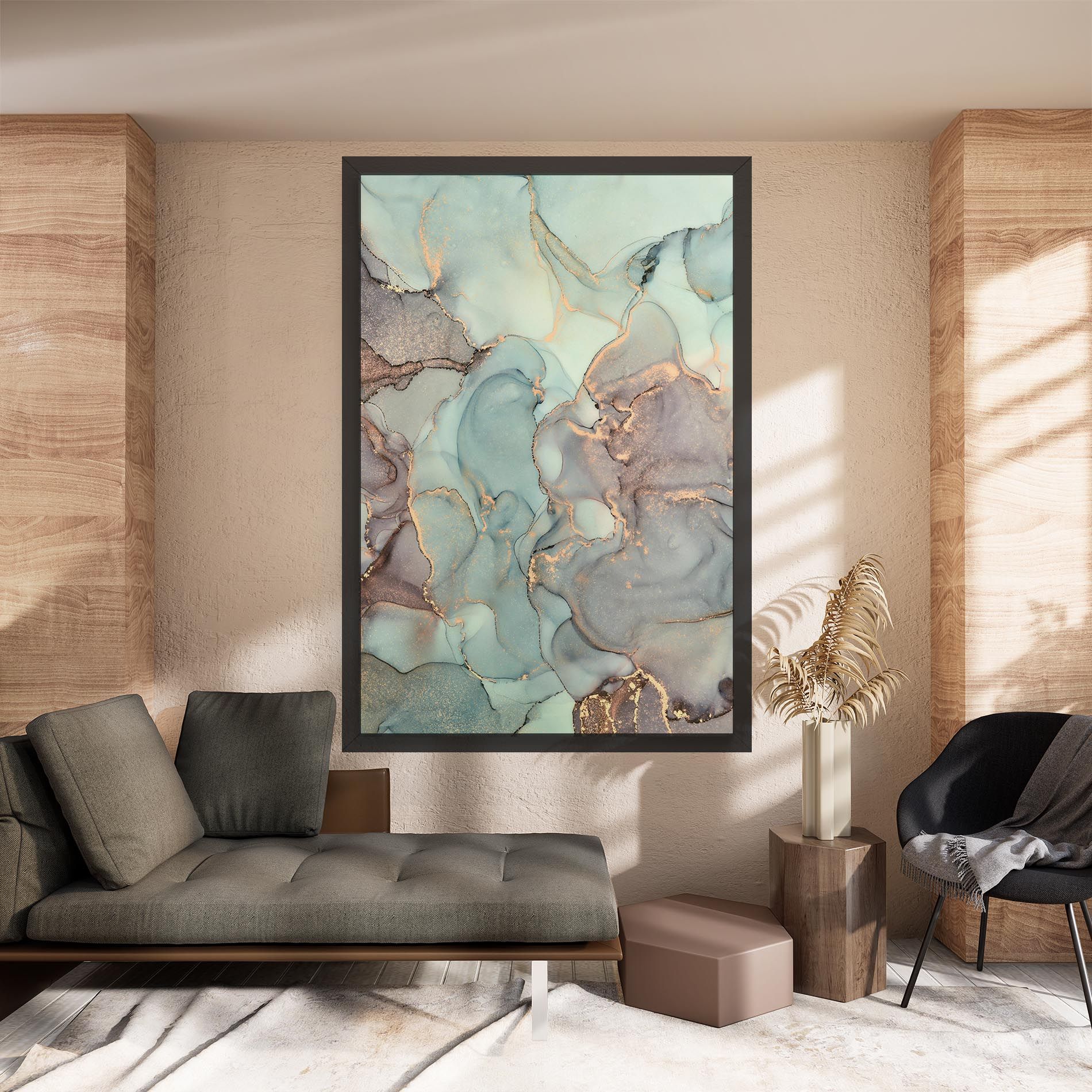 Abstract Turquoise Marble mockup 8