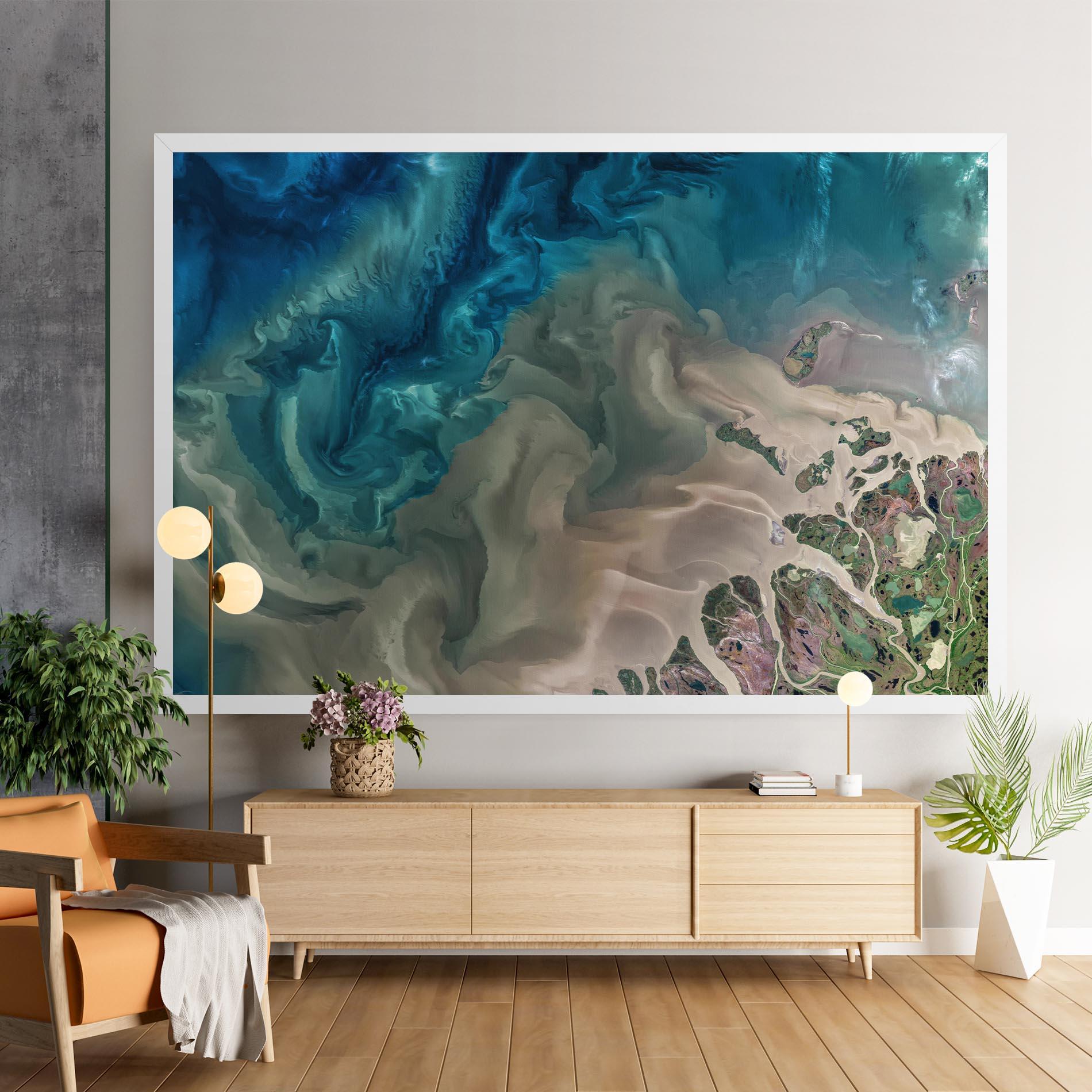 Vászonkép Ocean Blue Marble mockup 9