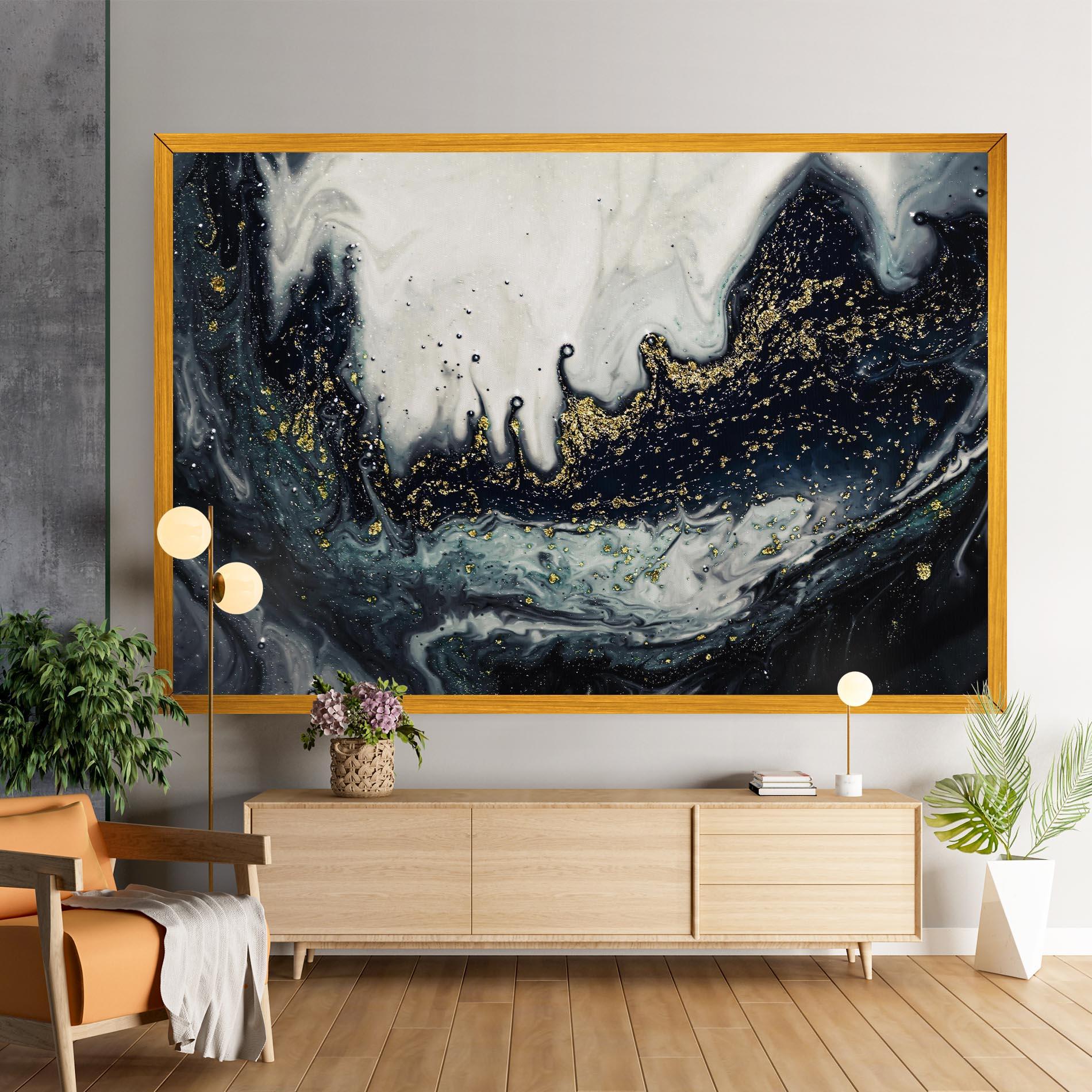 Vászonkép Abstract Black mockup 9