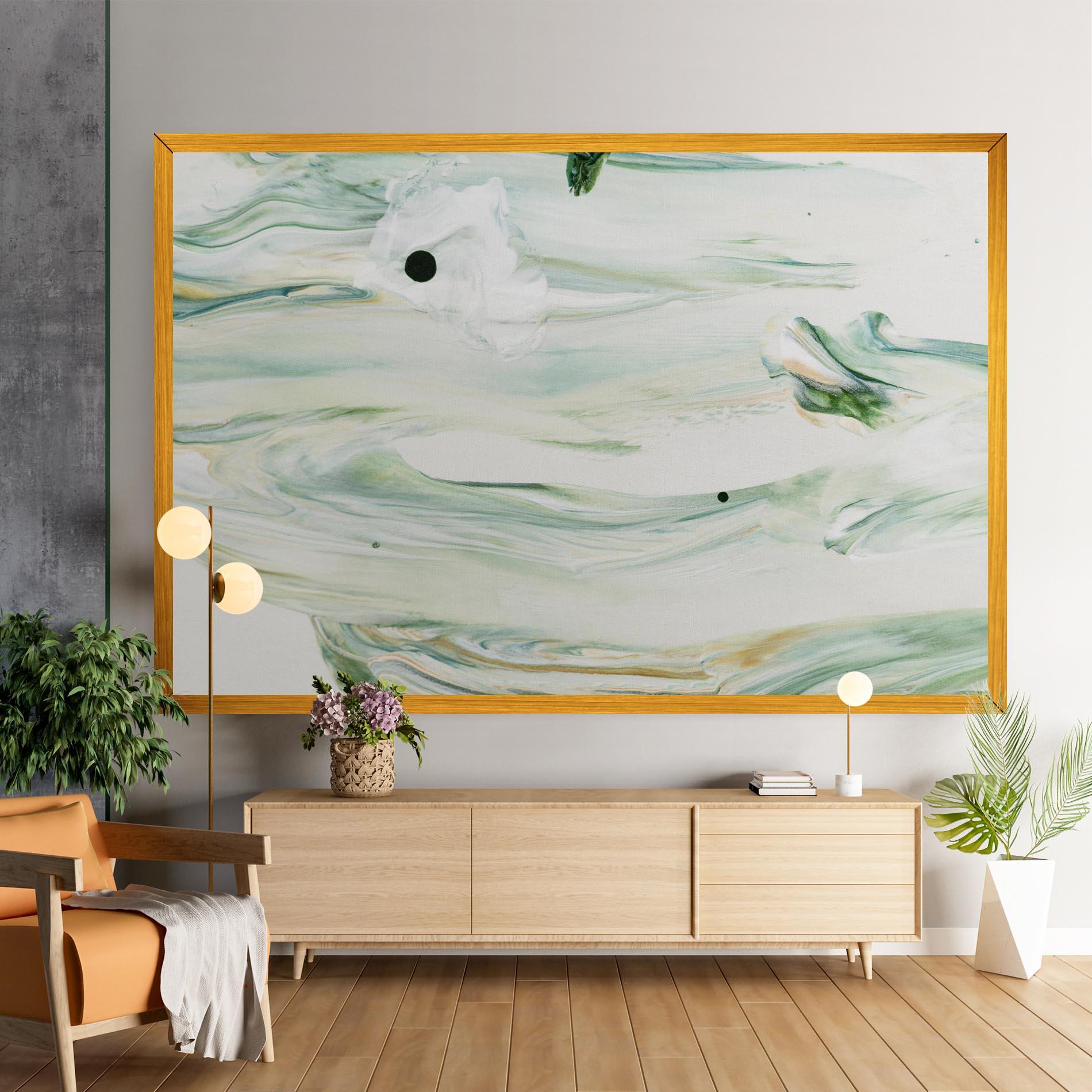Vászonkép Light Green Painting mockup 9