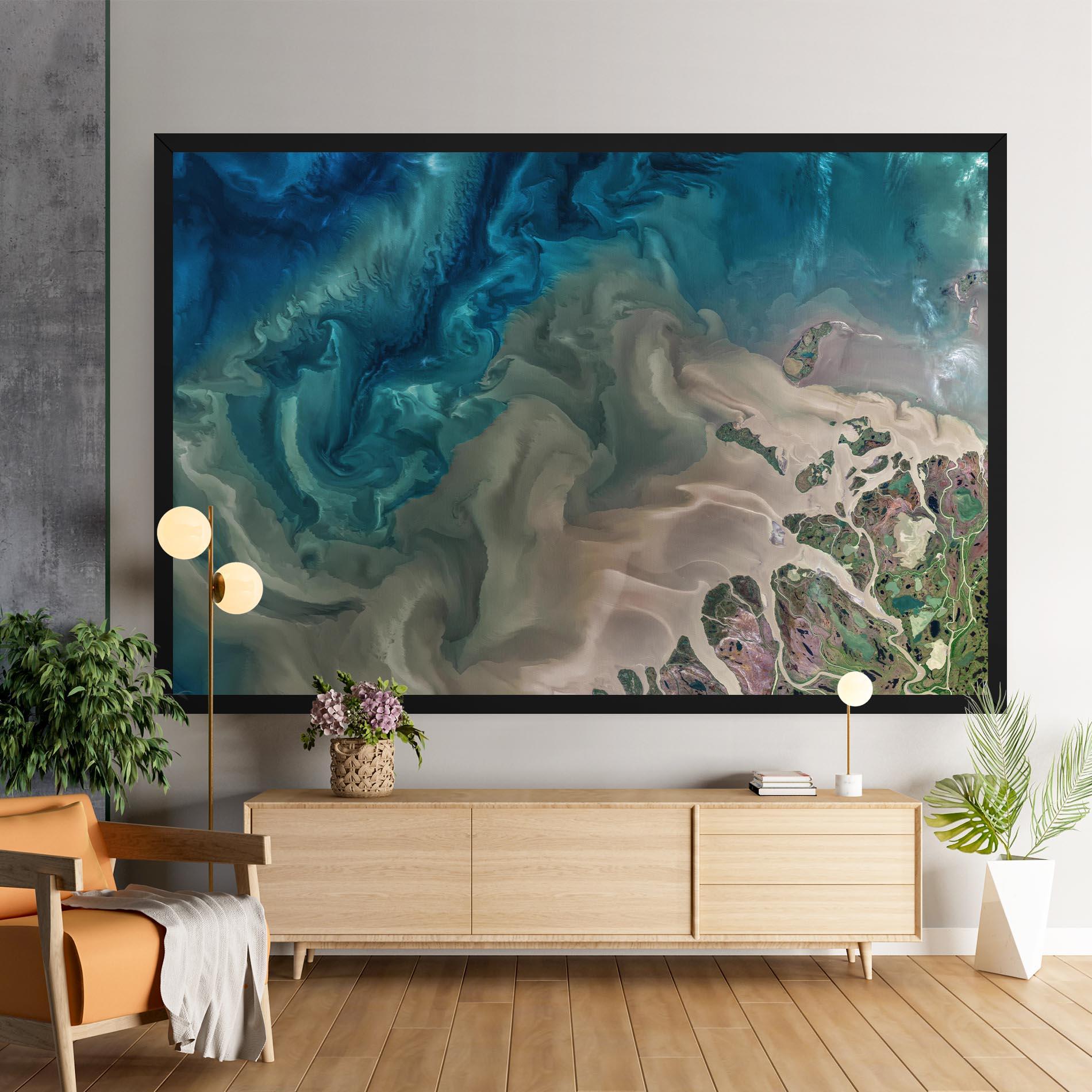 Vászonkép Ocean Blue Marble mockup 9