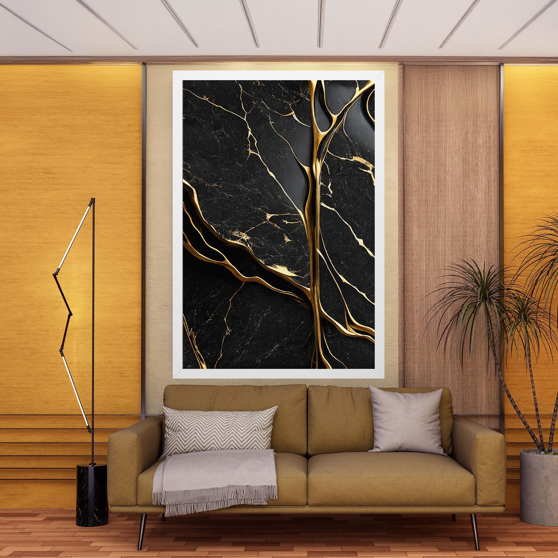 Vászonkép Black Square Marble mockup 9