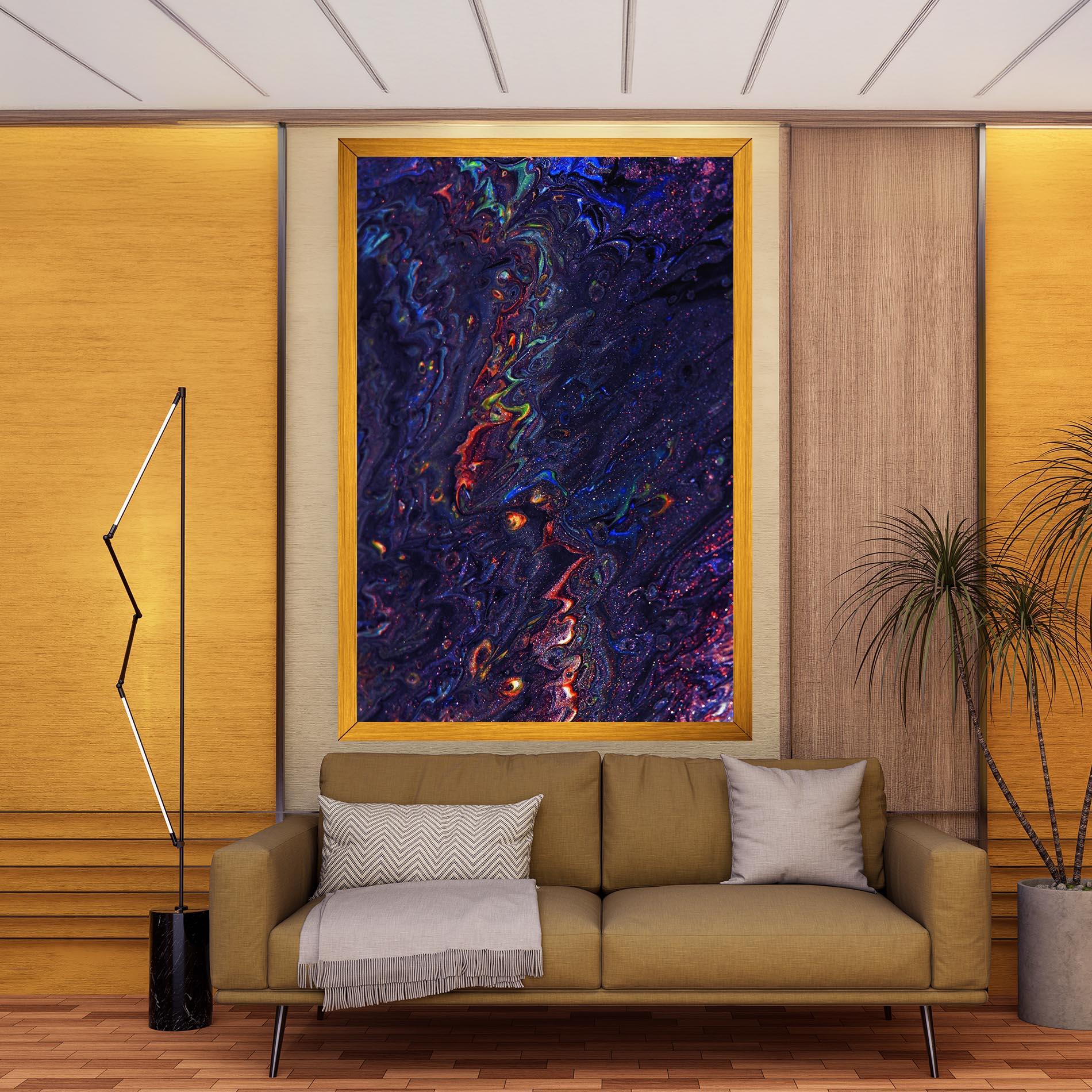 Vászonkép Dark Purple Texture mockup 9