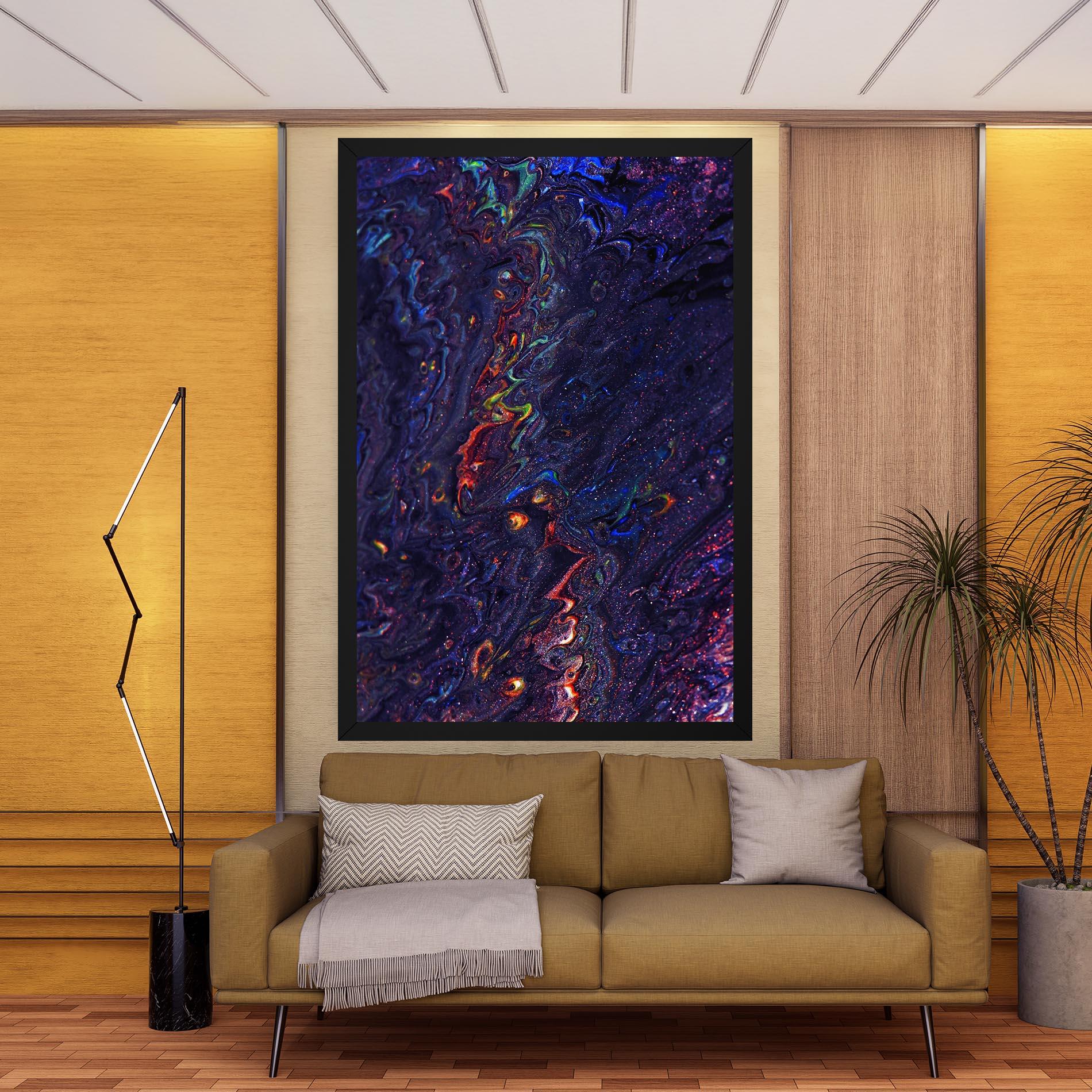 Vászonkép Dark Purple Texture mockup 9