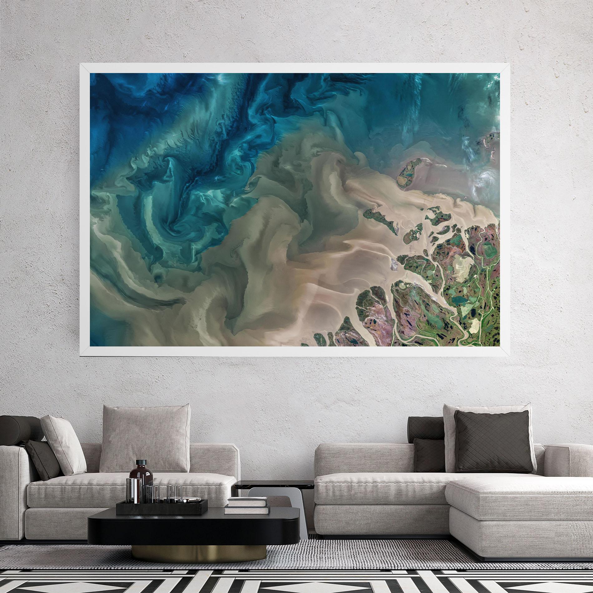 Vászonkép Ocean Blue Marble mockup 2