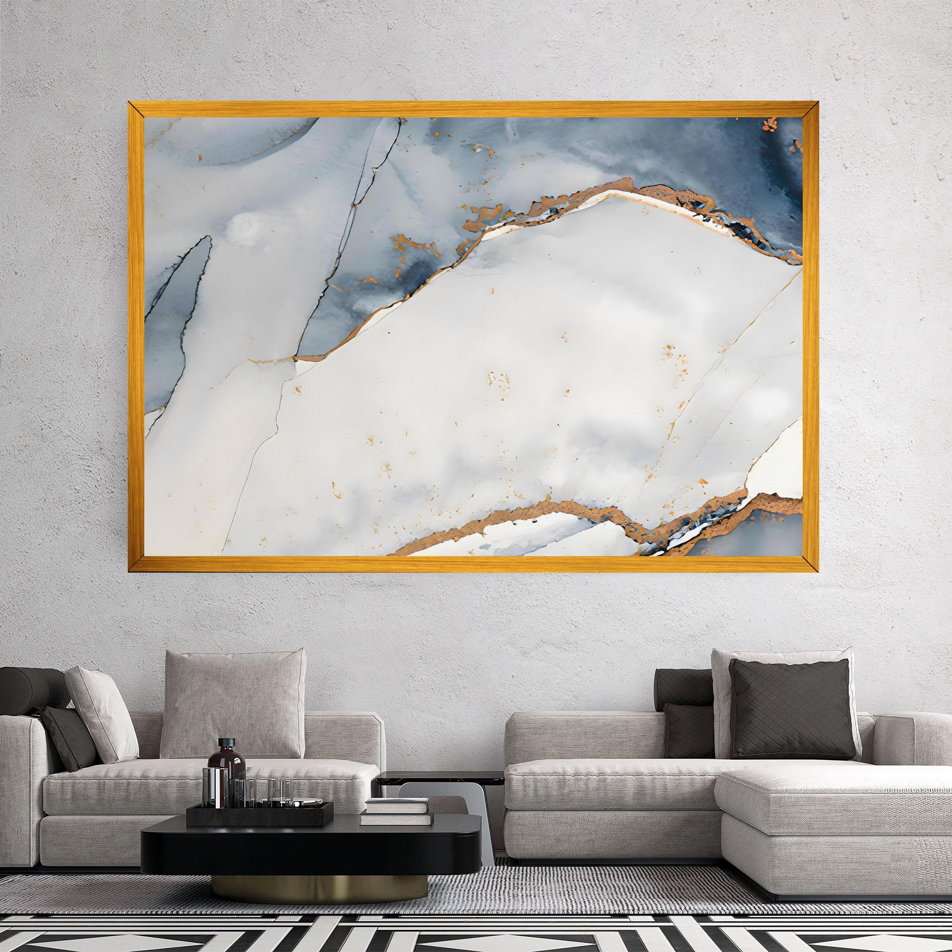 Vászonkép Blue Watercolor mockup 2