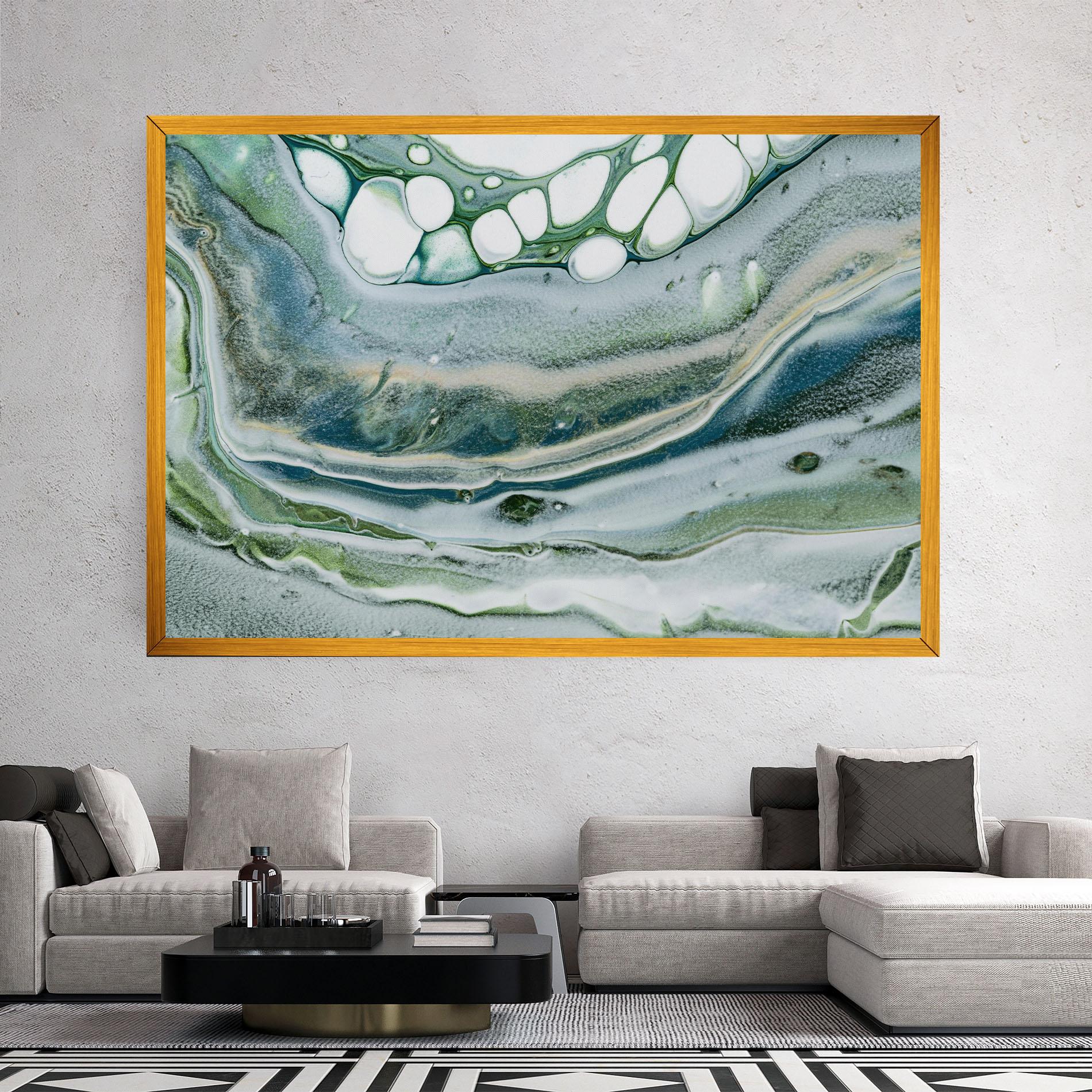 Vászonkép Dark Green Liquid mockup 2