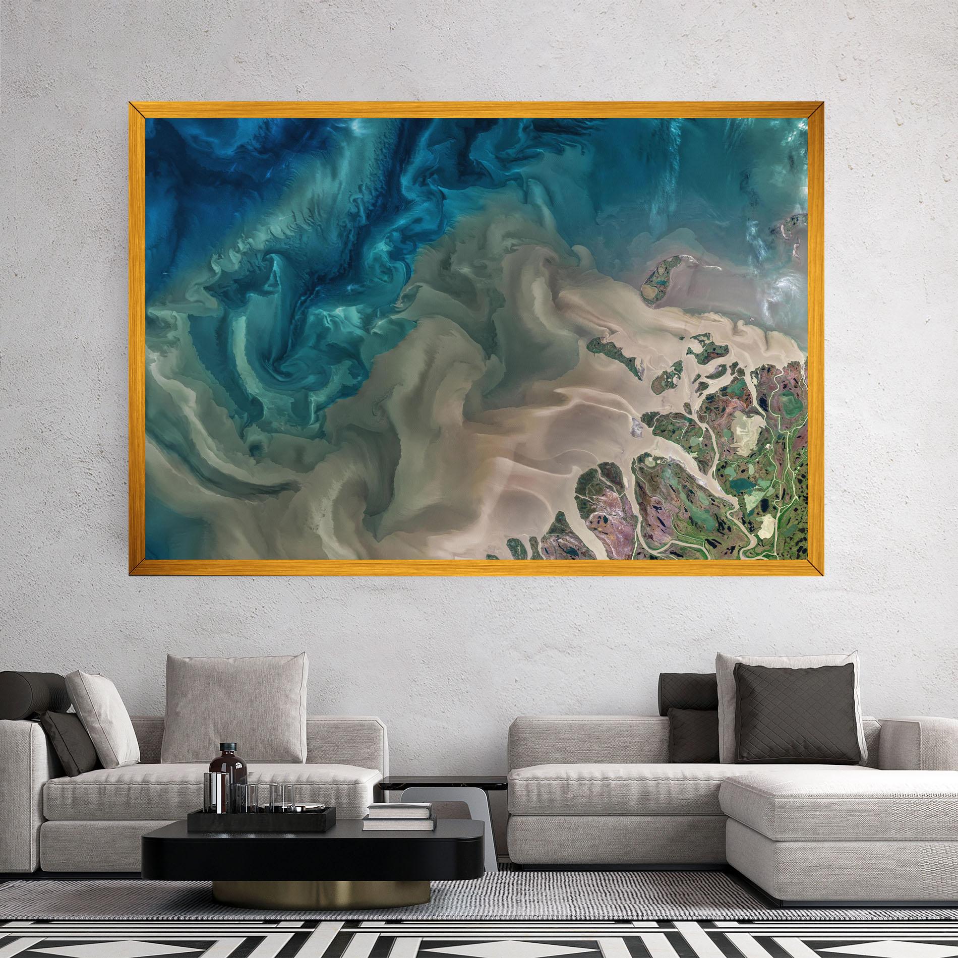 Vászonkép Ocean Blue Marble mockup 2