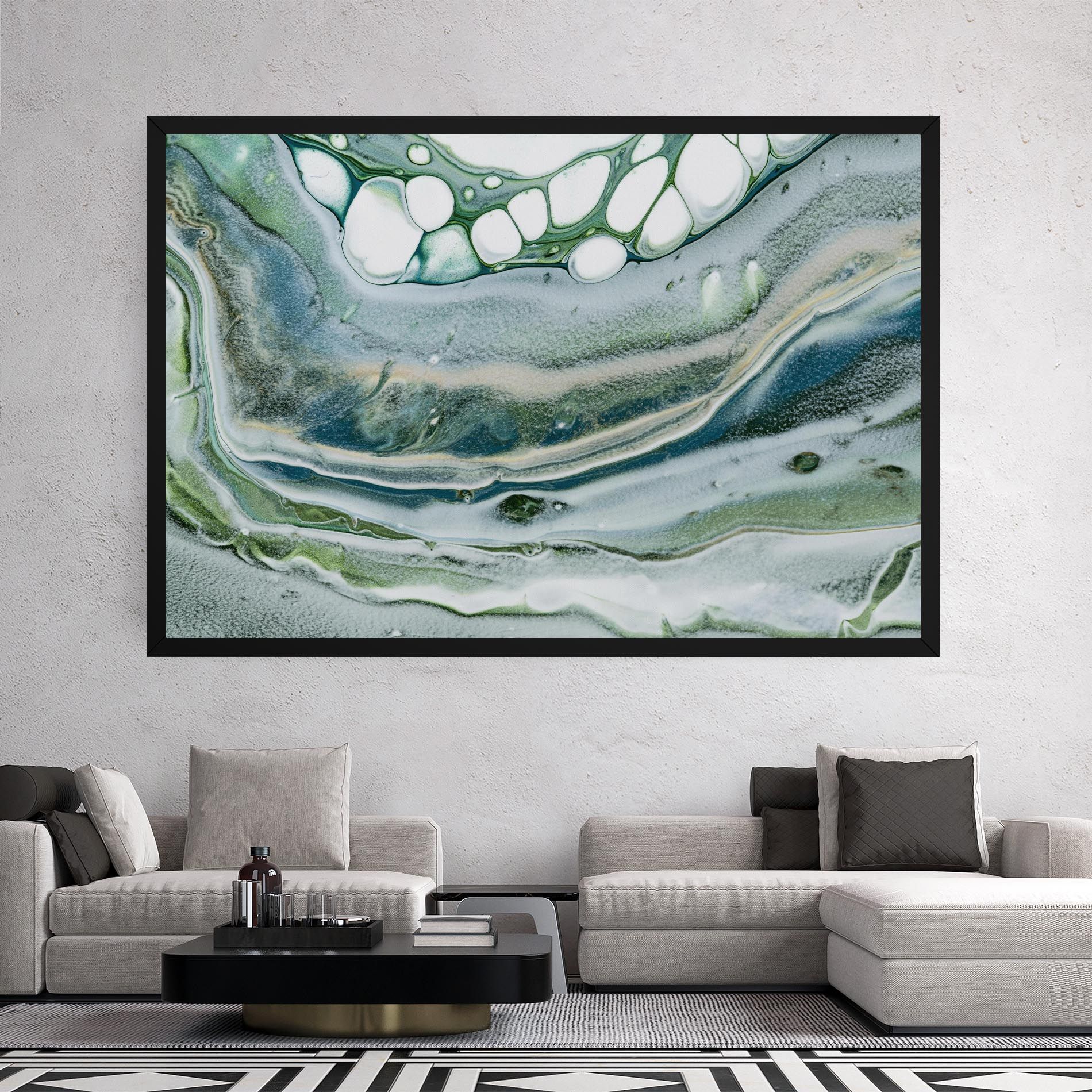 Dark Green Liquid mockup 2