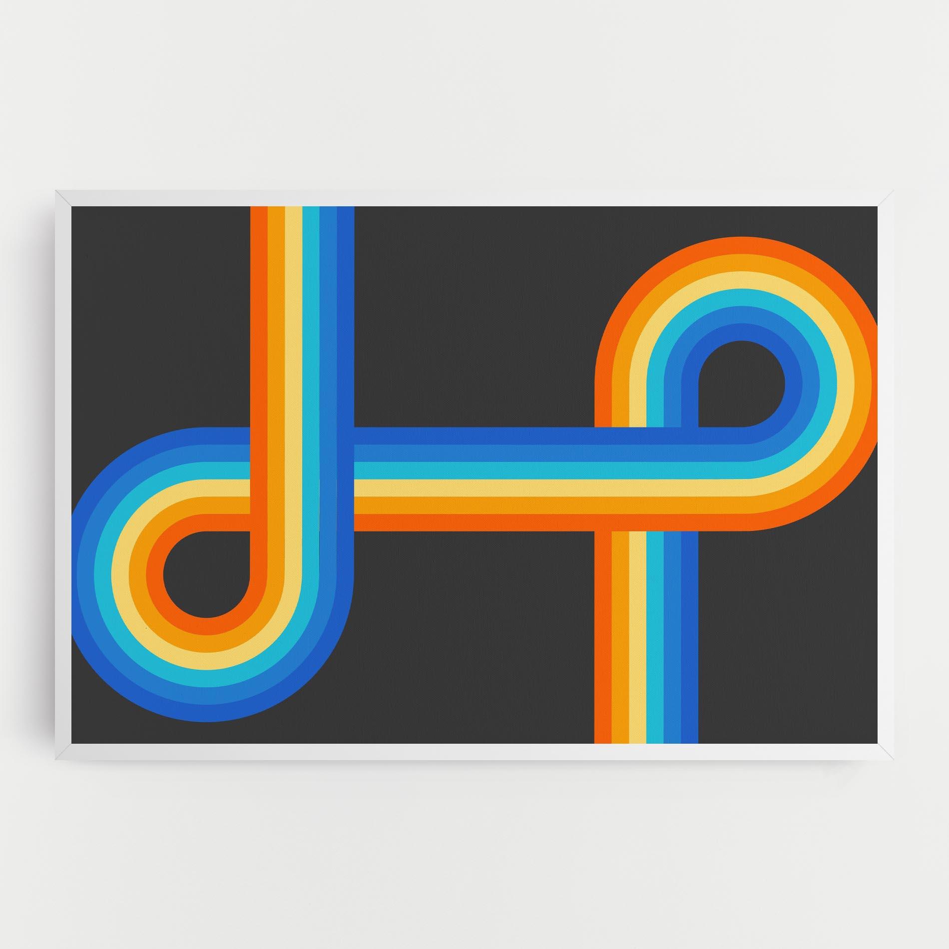 Vászonkép Vintage Ranbow mockup 0