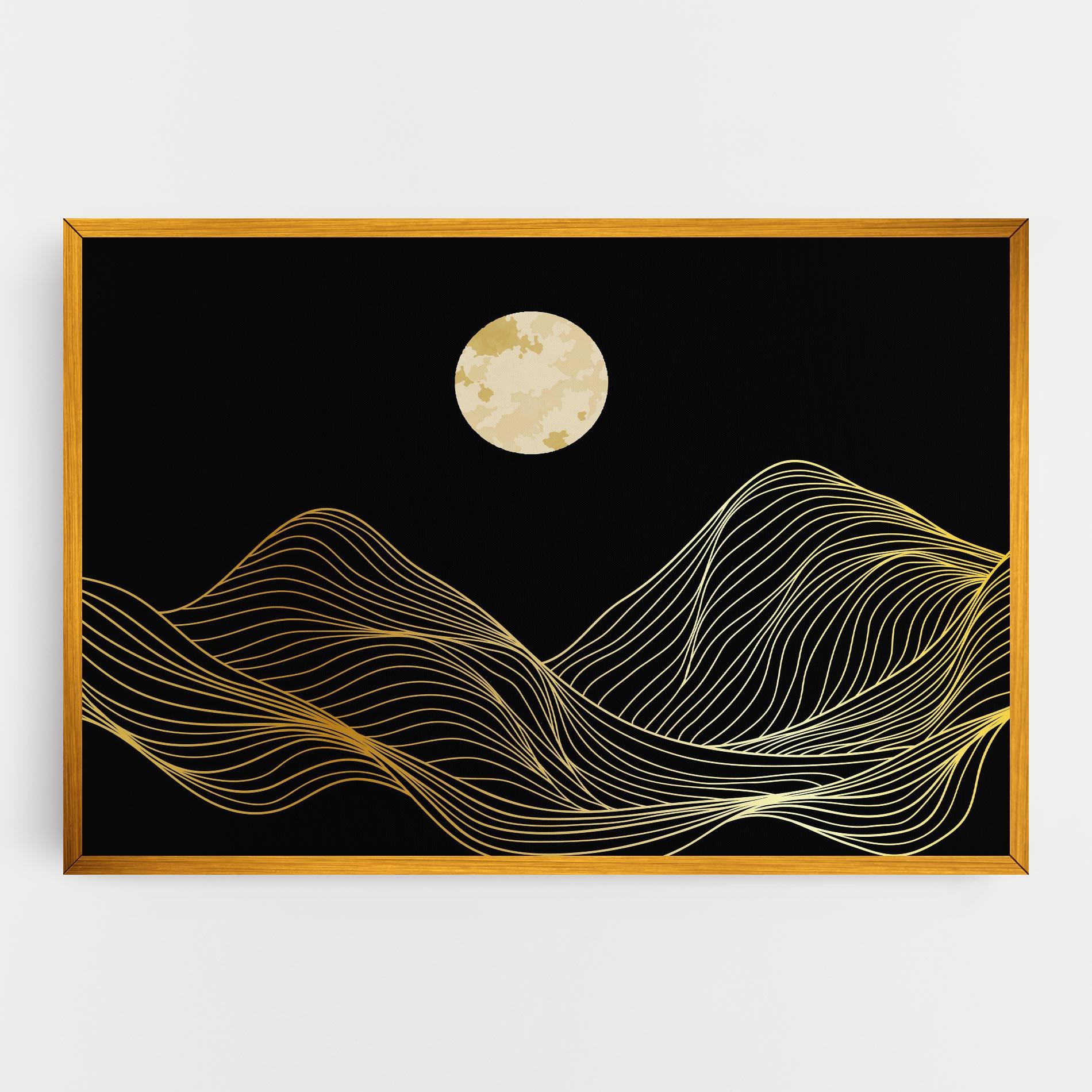 Vászonkép Golden Moon mockup 0