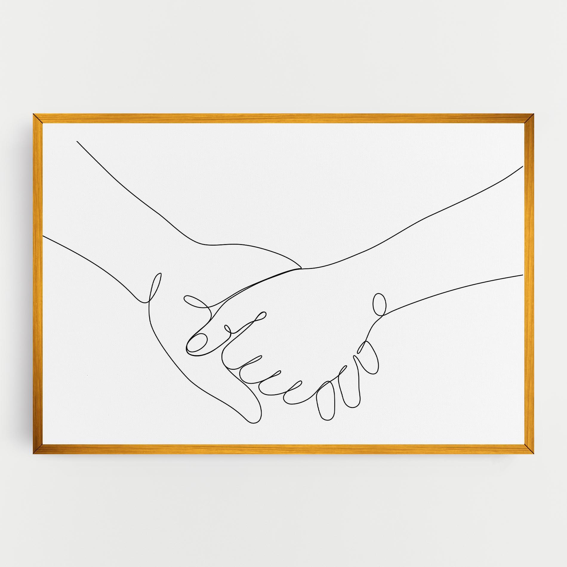 Vászonkép Minimalistic Hands mockup 0