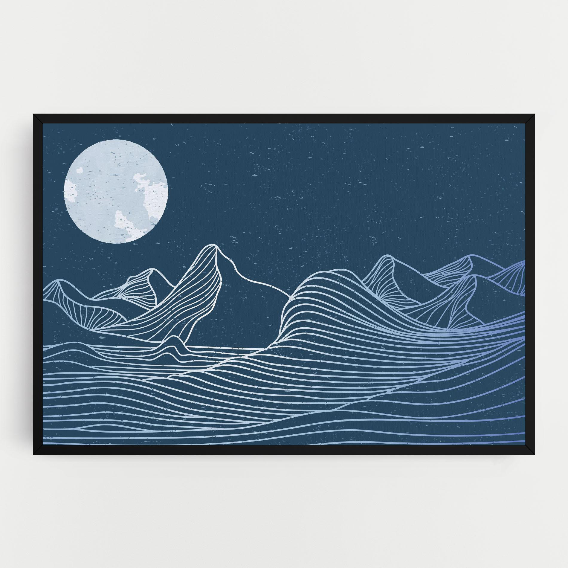 Vászonkép Ocean Blue Wave mockup 0
