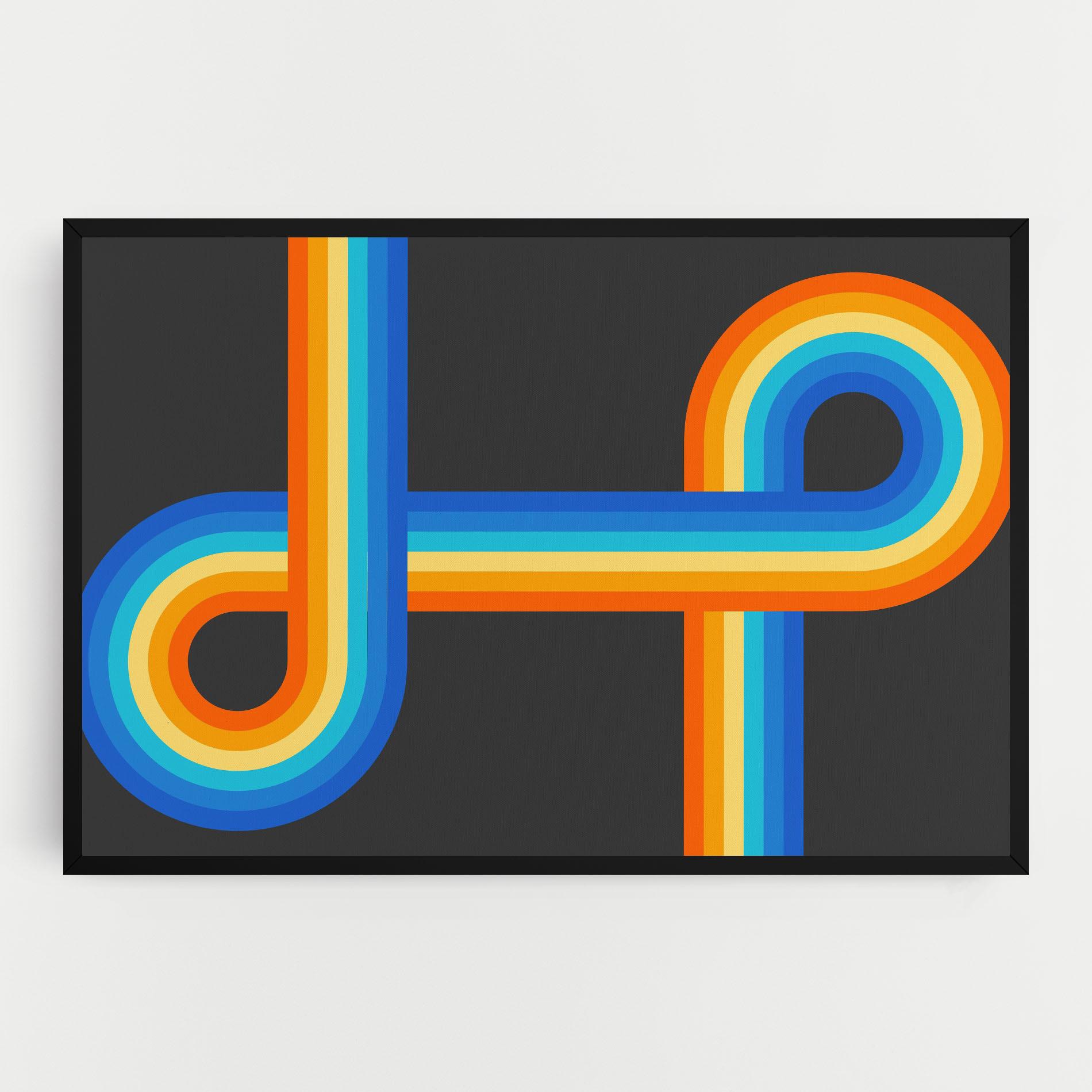 Vászonkép Vintage Ranbow mockup 0