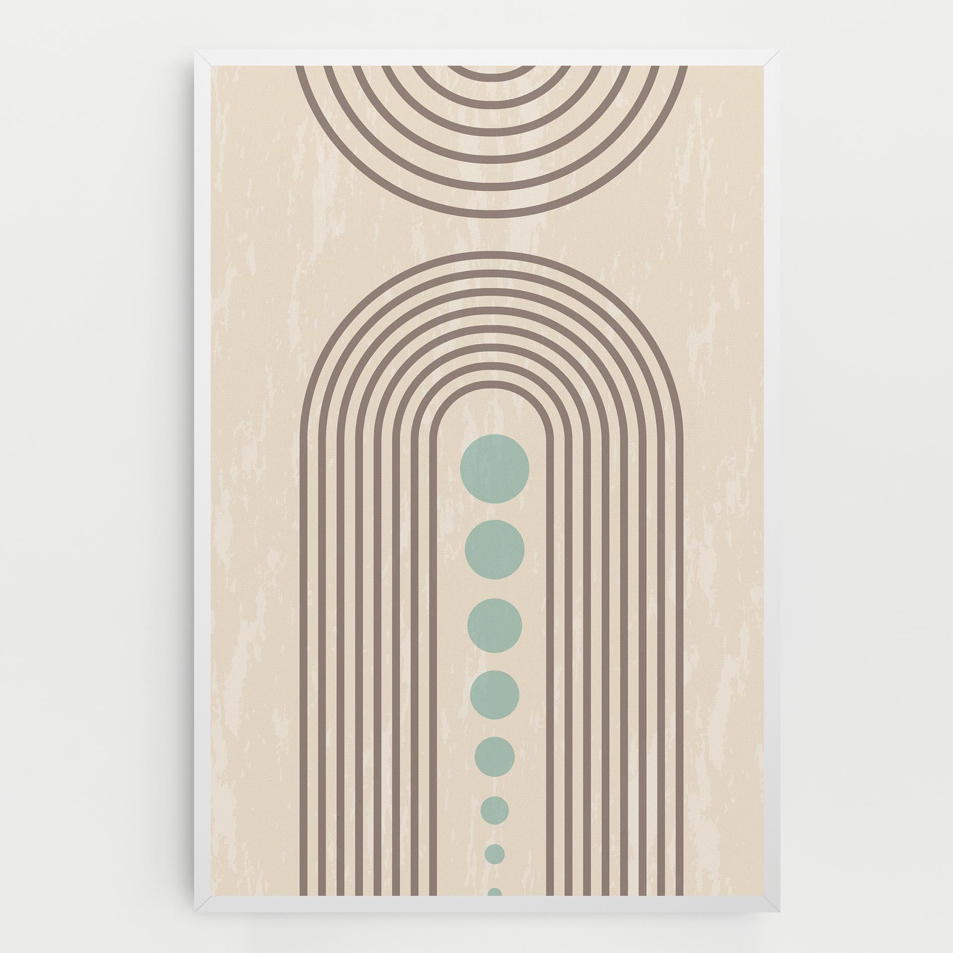 Vászonkép Cream Blue Circles mockup 0