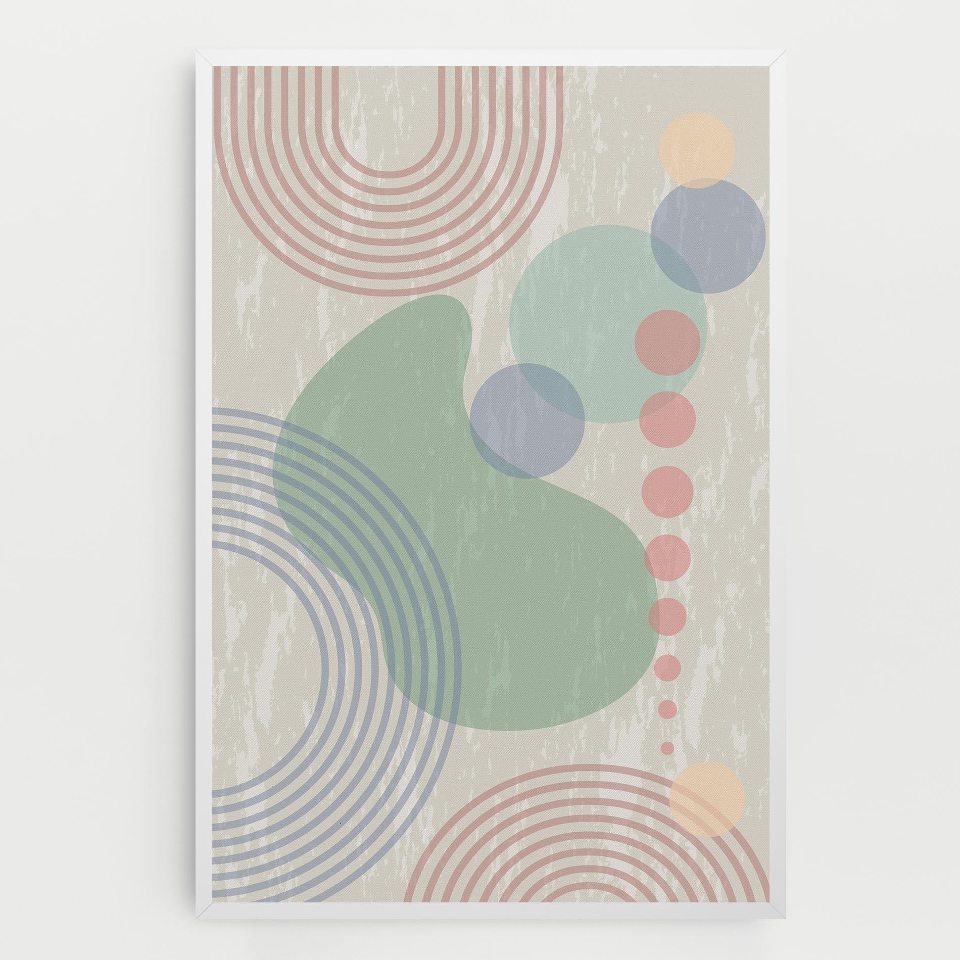 Vászonkép Green Pink Shapes mockup 0