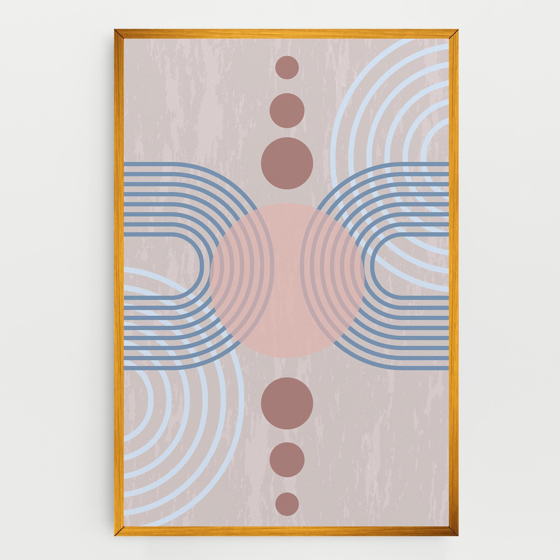 Vászonkép Blue Lines On Pink mockup 0