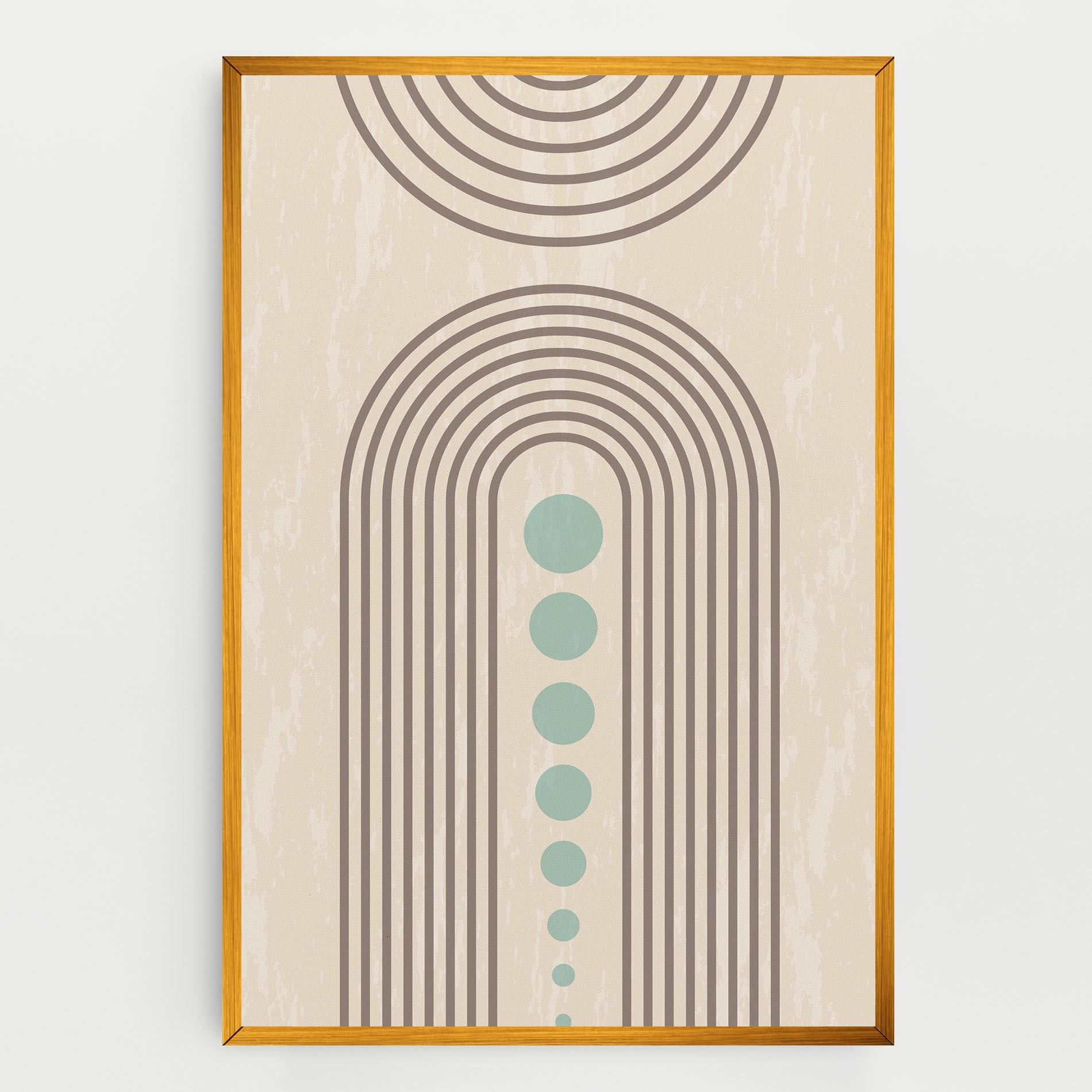 Vászonkép Cream Blue Circles mockup 0