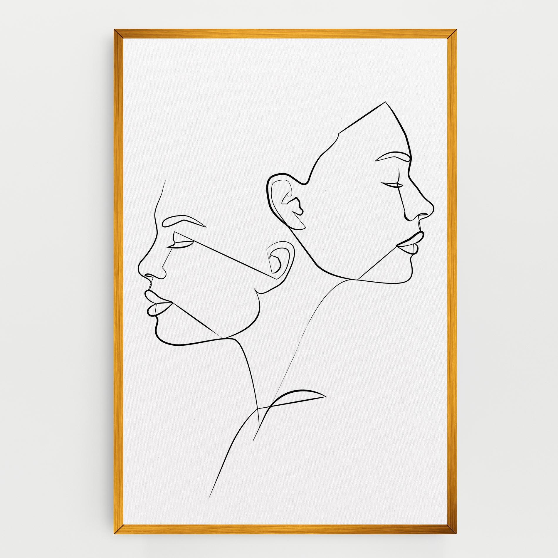 Vászonkép Female Black Line mockup 0